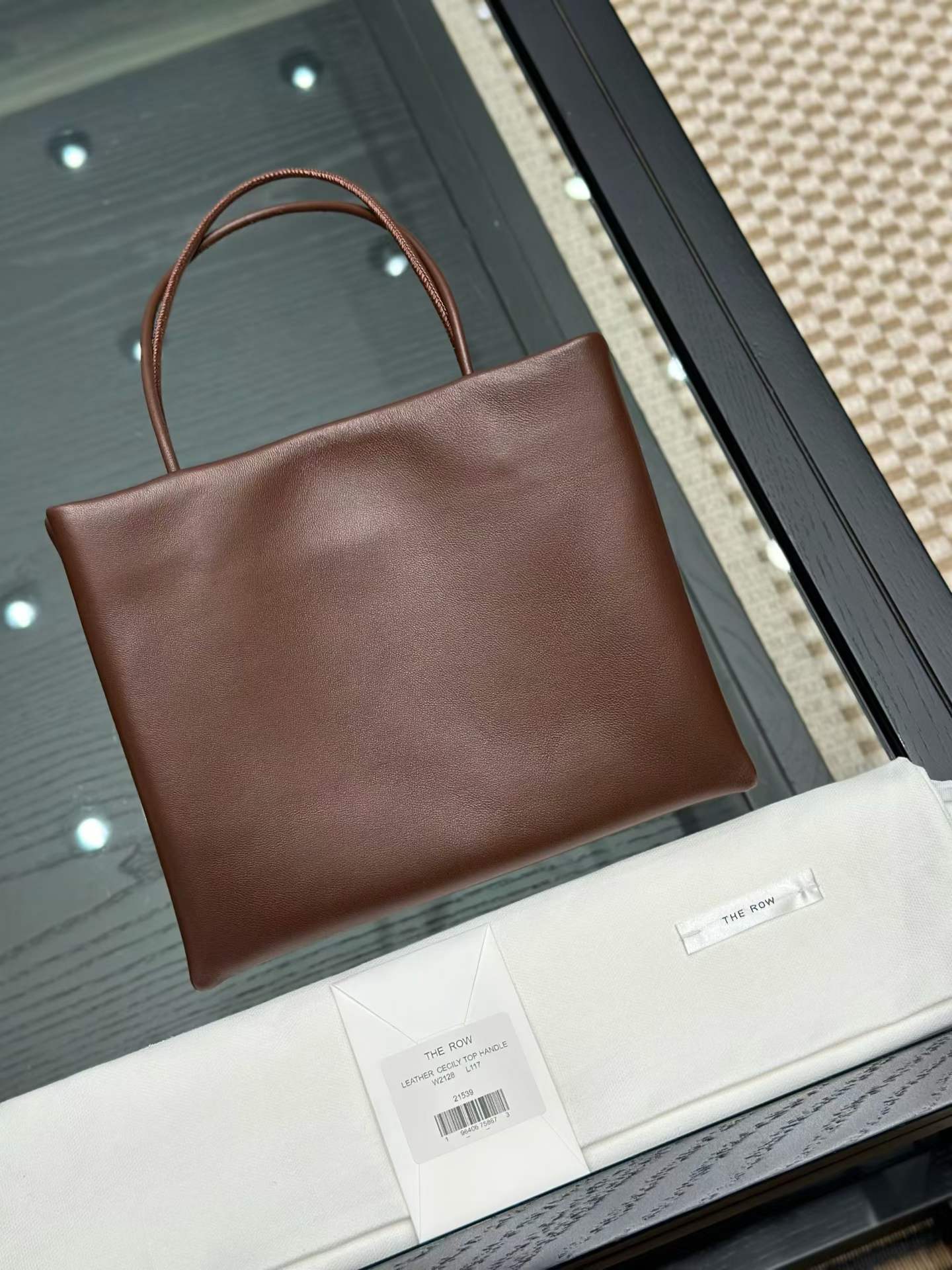 The Row Leather Cecily Top Handle Bag view 1