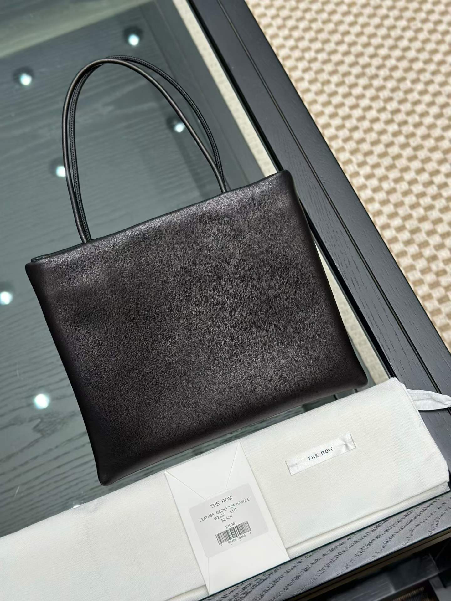The Row Leather Cecily Top Handle Bag view 10