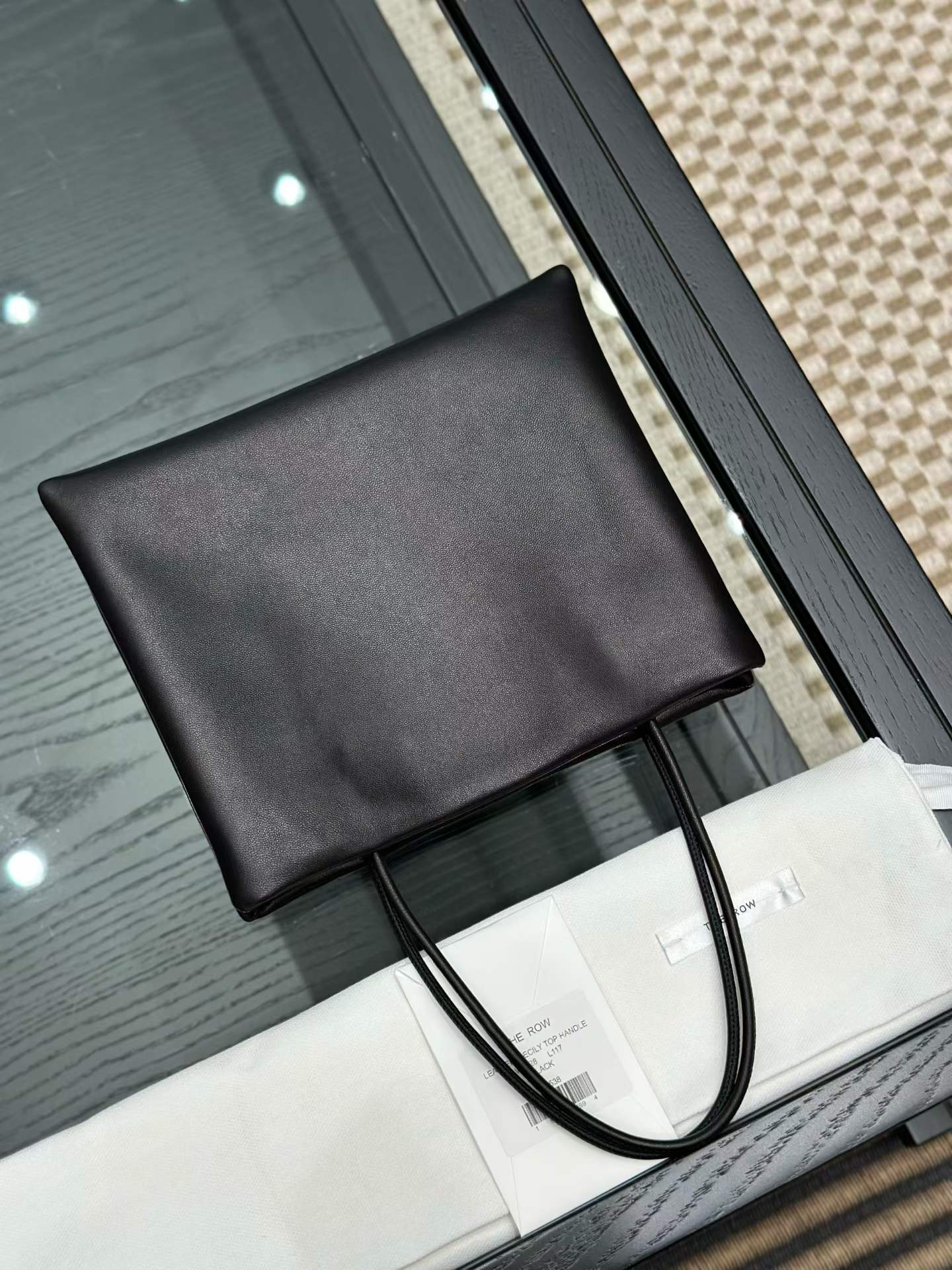 The Row Leather Cecily Top Handle Bag view 11