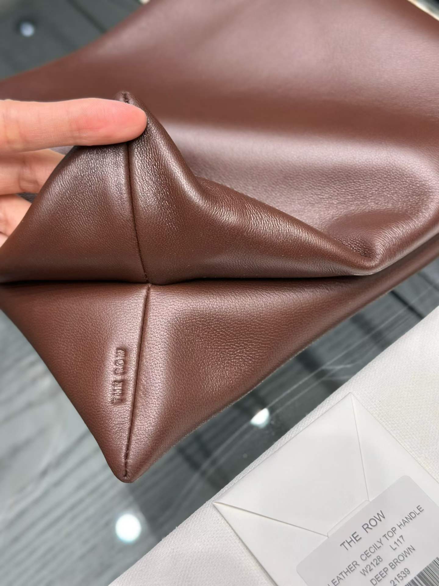 The Row Leather Cecily Top Handle Bag view 5