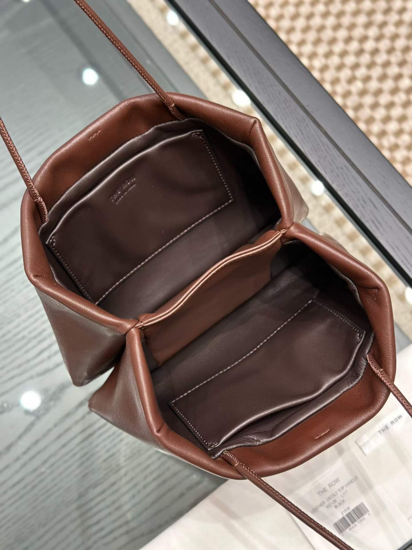 The Row Leather Cecily Top Handle Bag view 6
