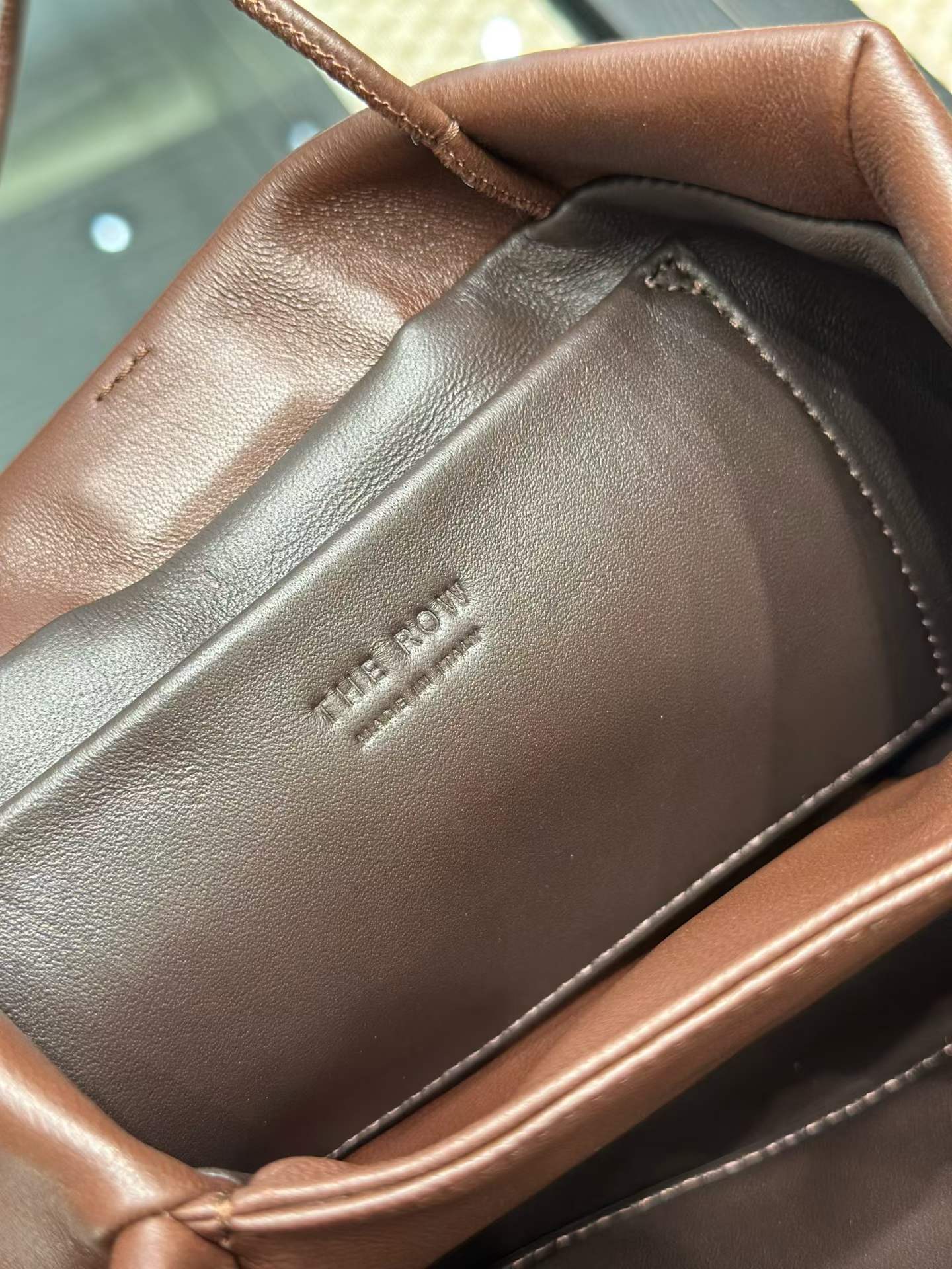 The Row Leather Cecily Top Handle Bag view 8