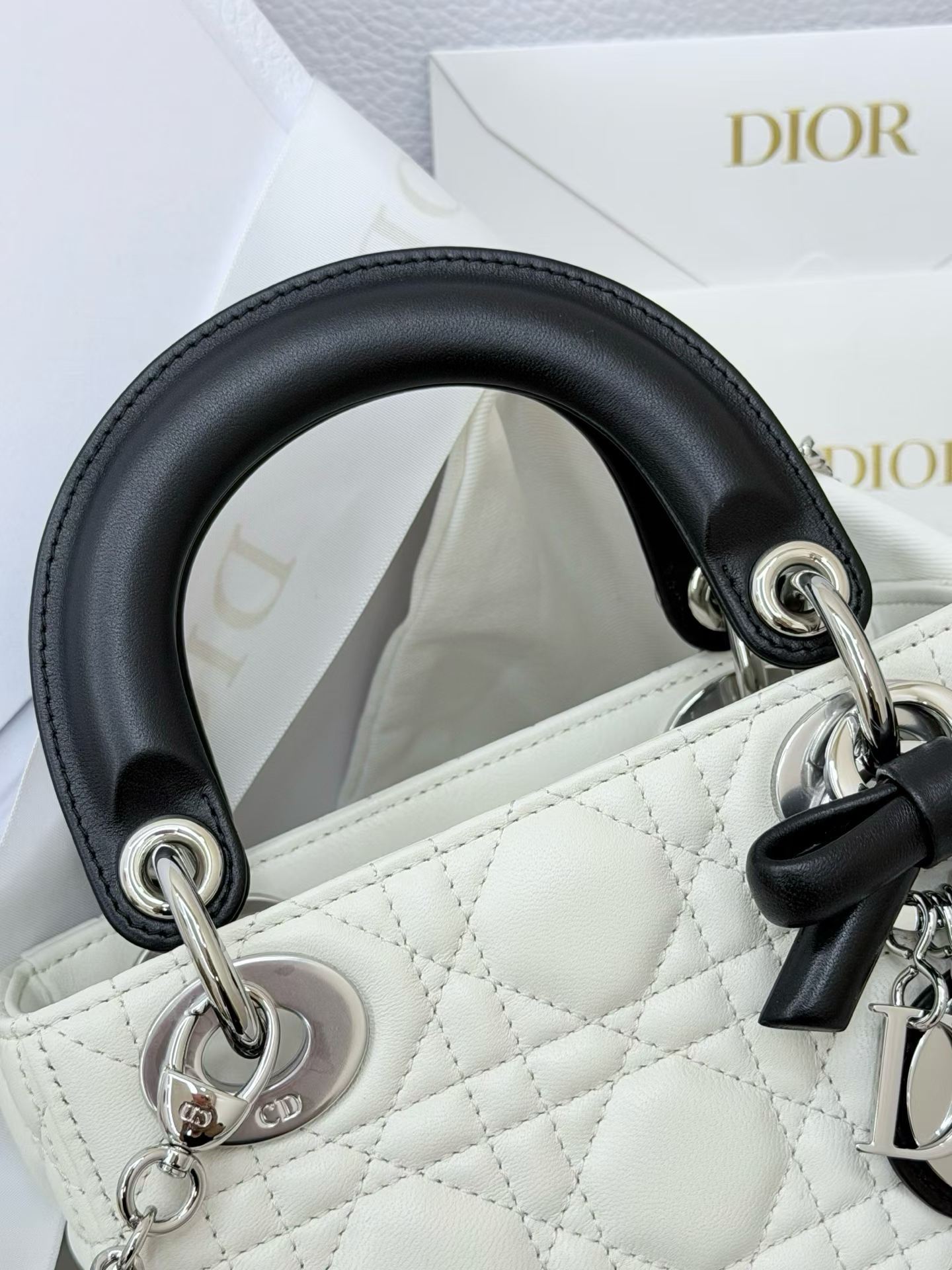 Dior Mini Lady Bag with Chain view 4