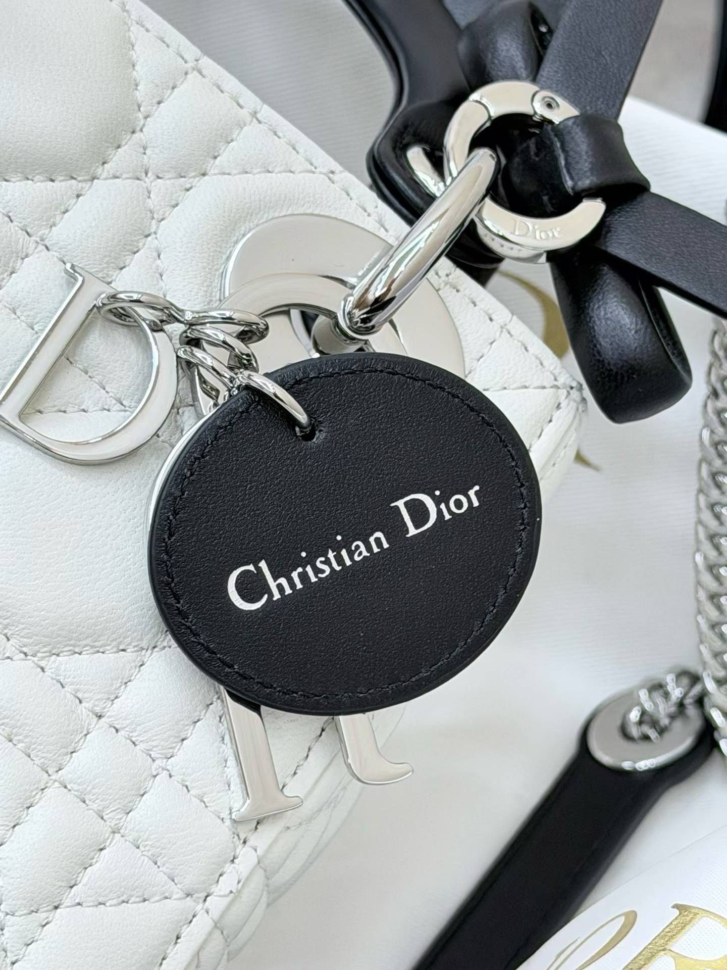 Dior Mini Lady Bag with Chain view 6
