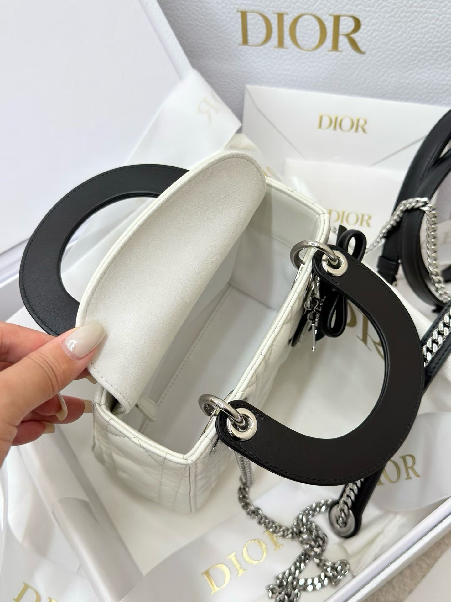 Dior Mini Lady Bag with Chain view 7