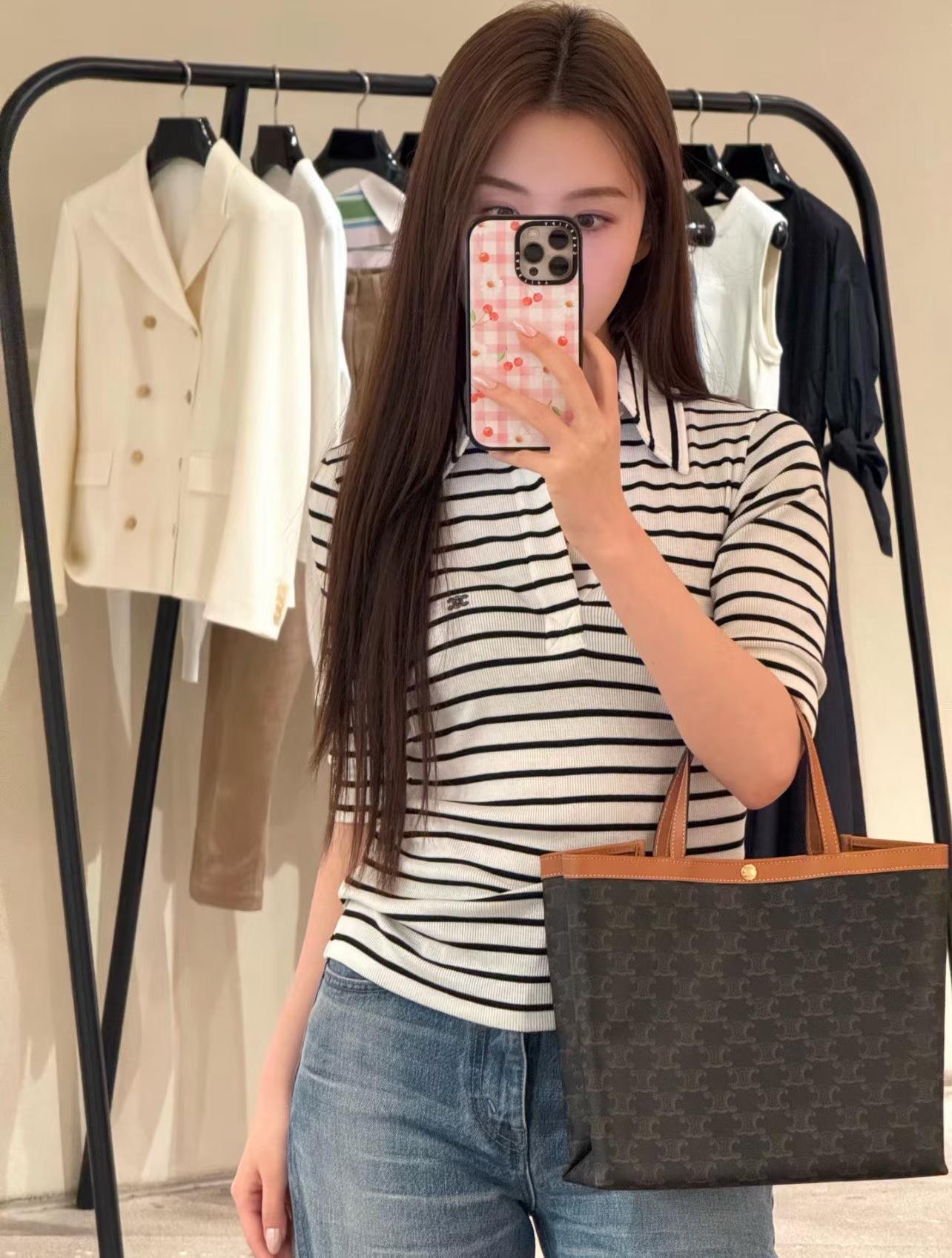 Celine FLAT SHOPPER IN Triomphe Canvas view 10