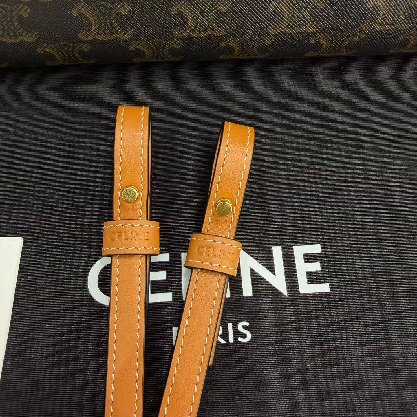 Celine FLAT SHOPPER IN Triomphe Canvas view 6