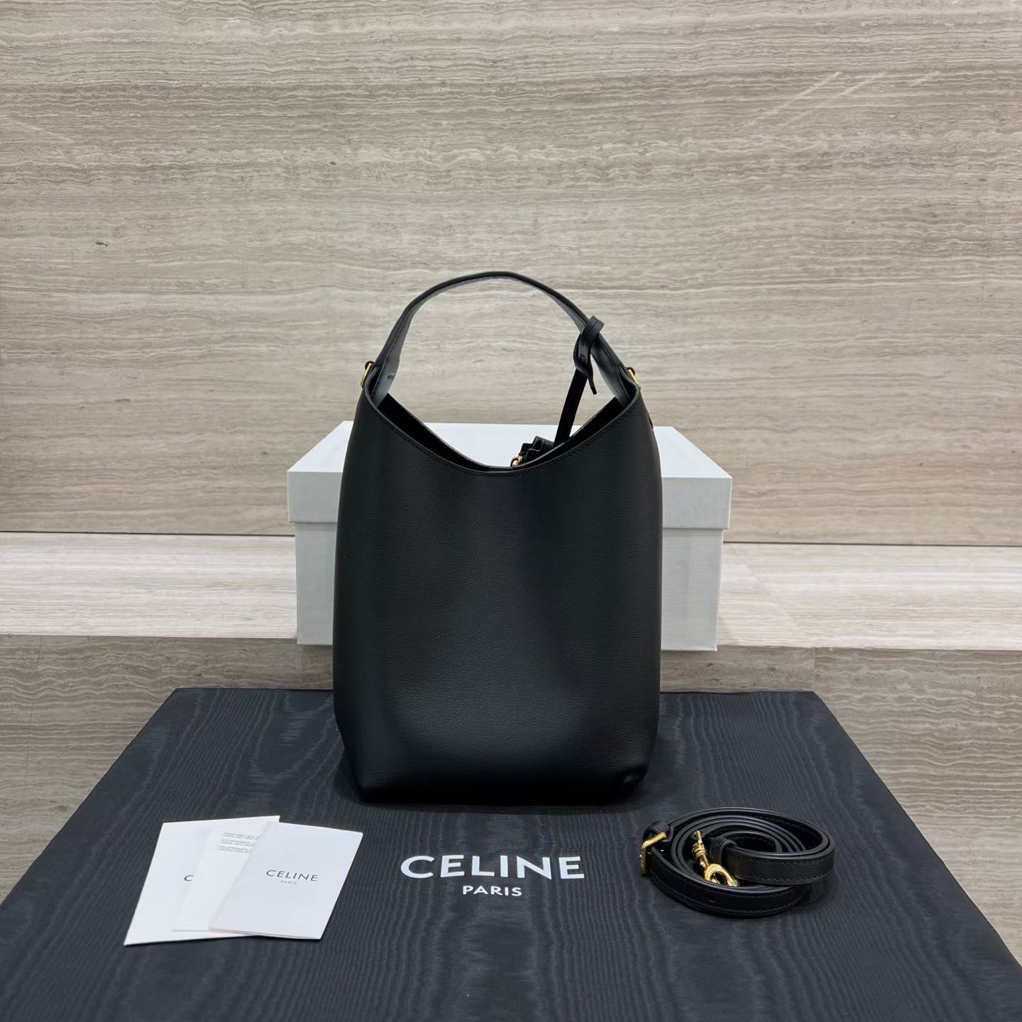 Celine Small Hobo In Supple Smooth Calfskin view 2