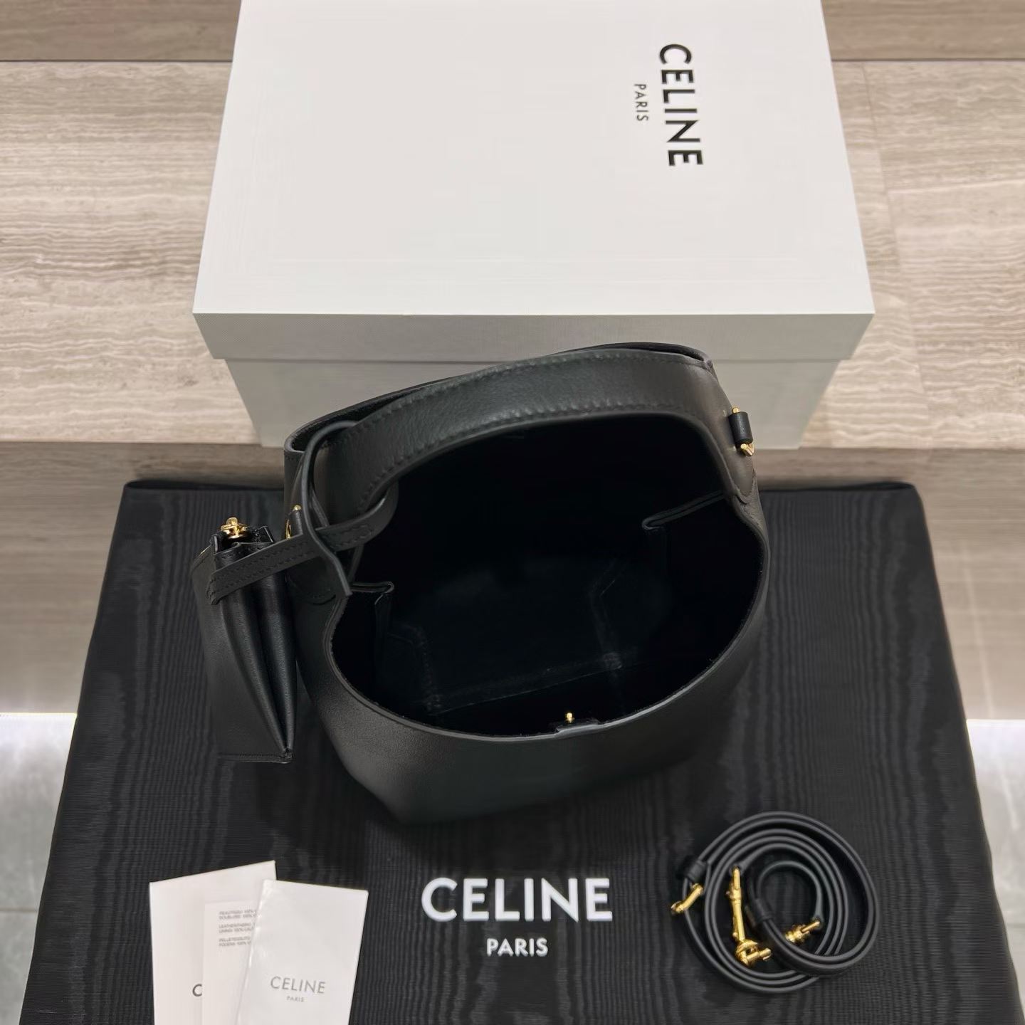 Celine Small Hobo In Supple Smooth Calfskin view 4