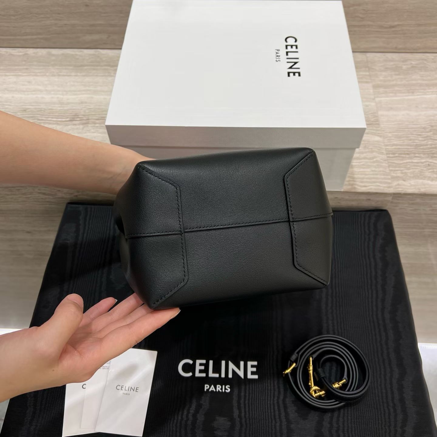 Celine Small Hobo In Supple Smooth Calfskin view 5