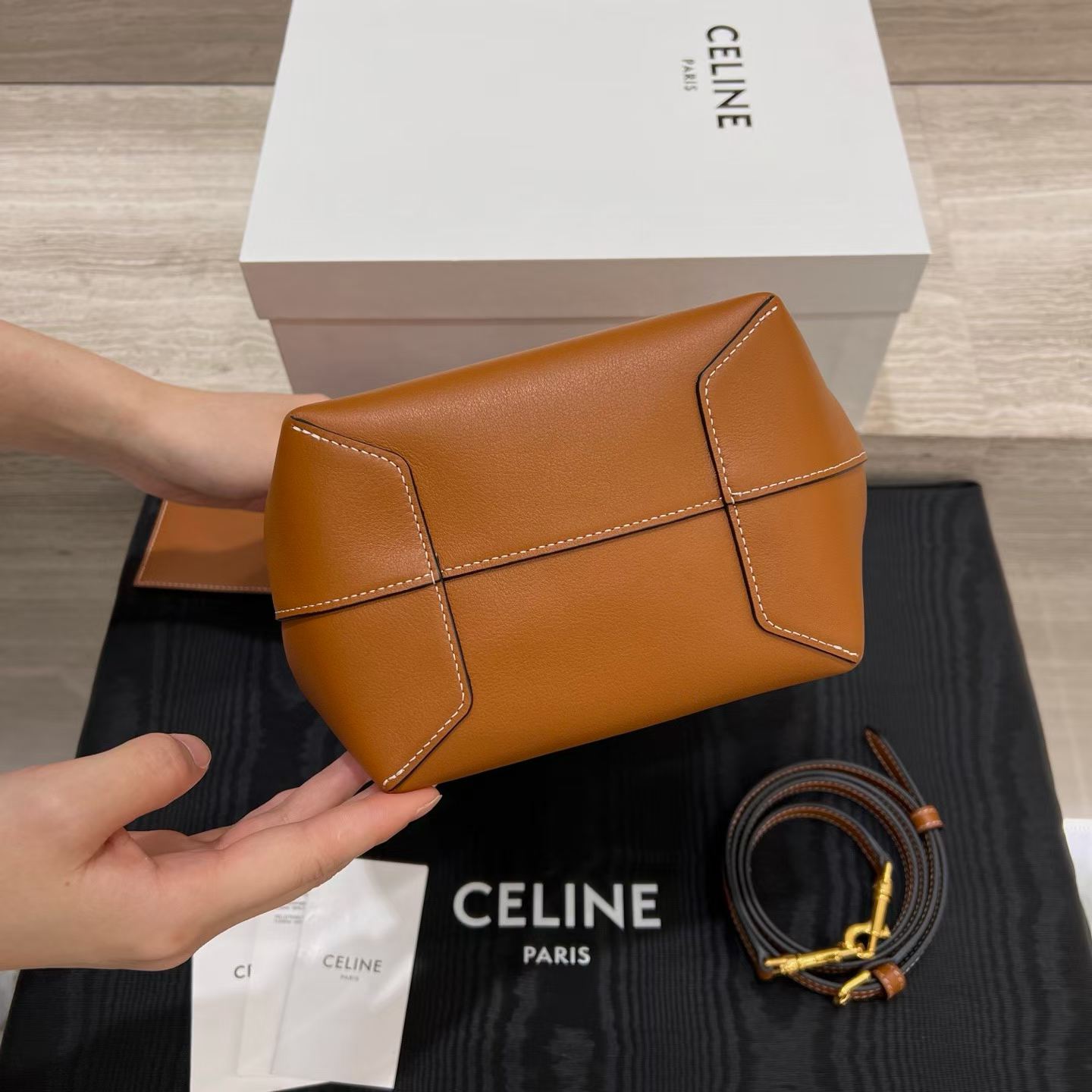 Celine Small Hobo In Supple Smooth Calfskin view 3
