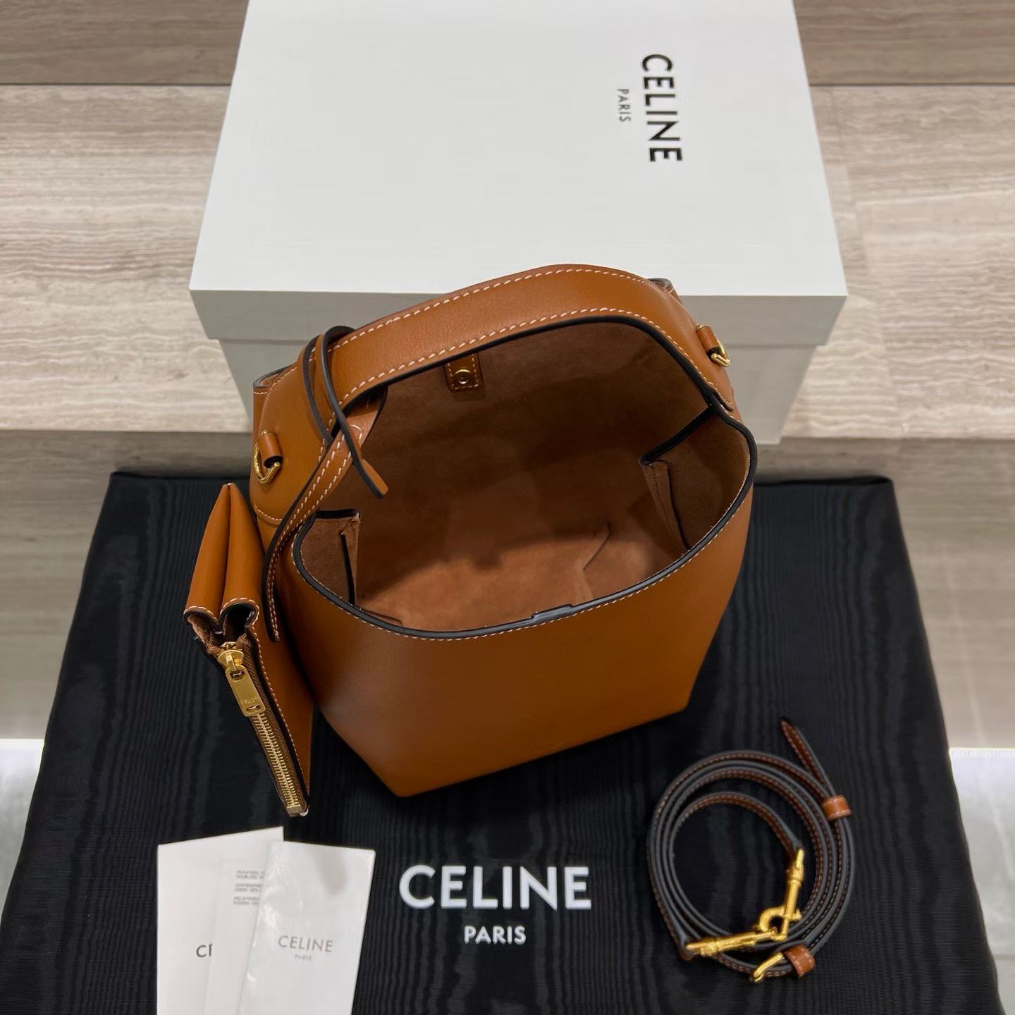 Celine Small Hobo In Supple Smooth Calfskin view 4
