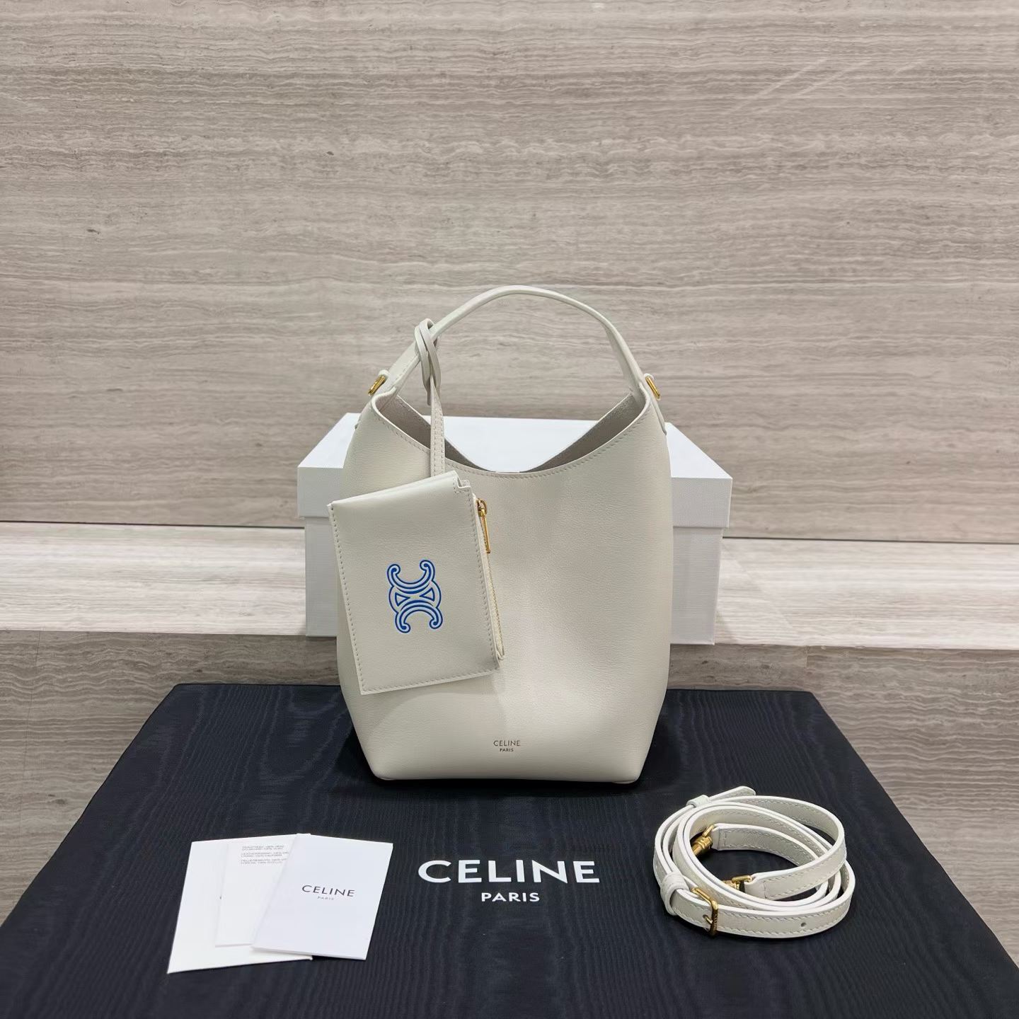 Celine Small Hobo In Supple Smooth Calfskin view 1