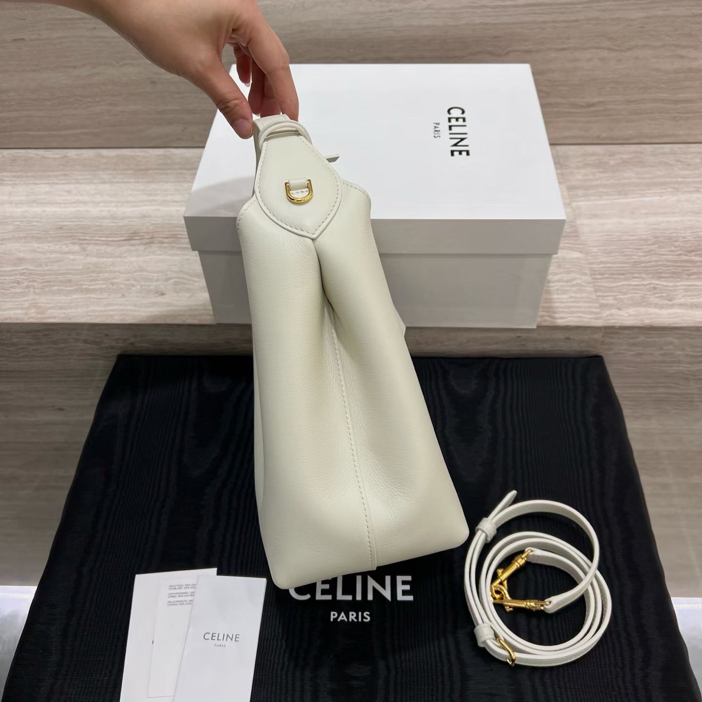 Celine Small Hobo In Supple Smooth Calfskin view 2