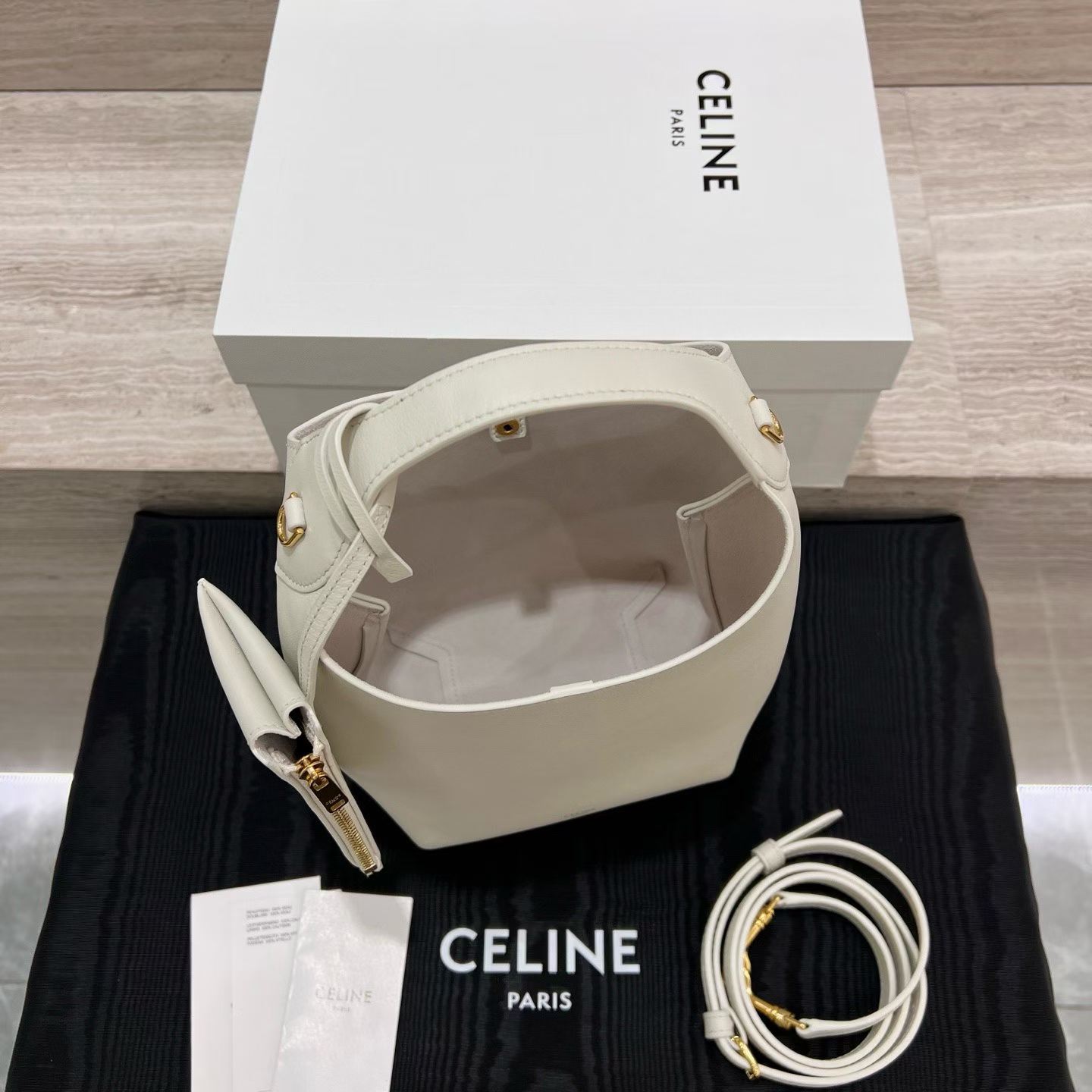 Celine Small Hobo In Supple Smooth Calfskin view 4