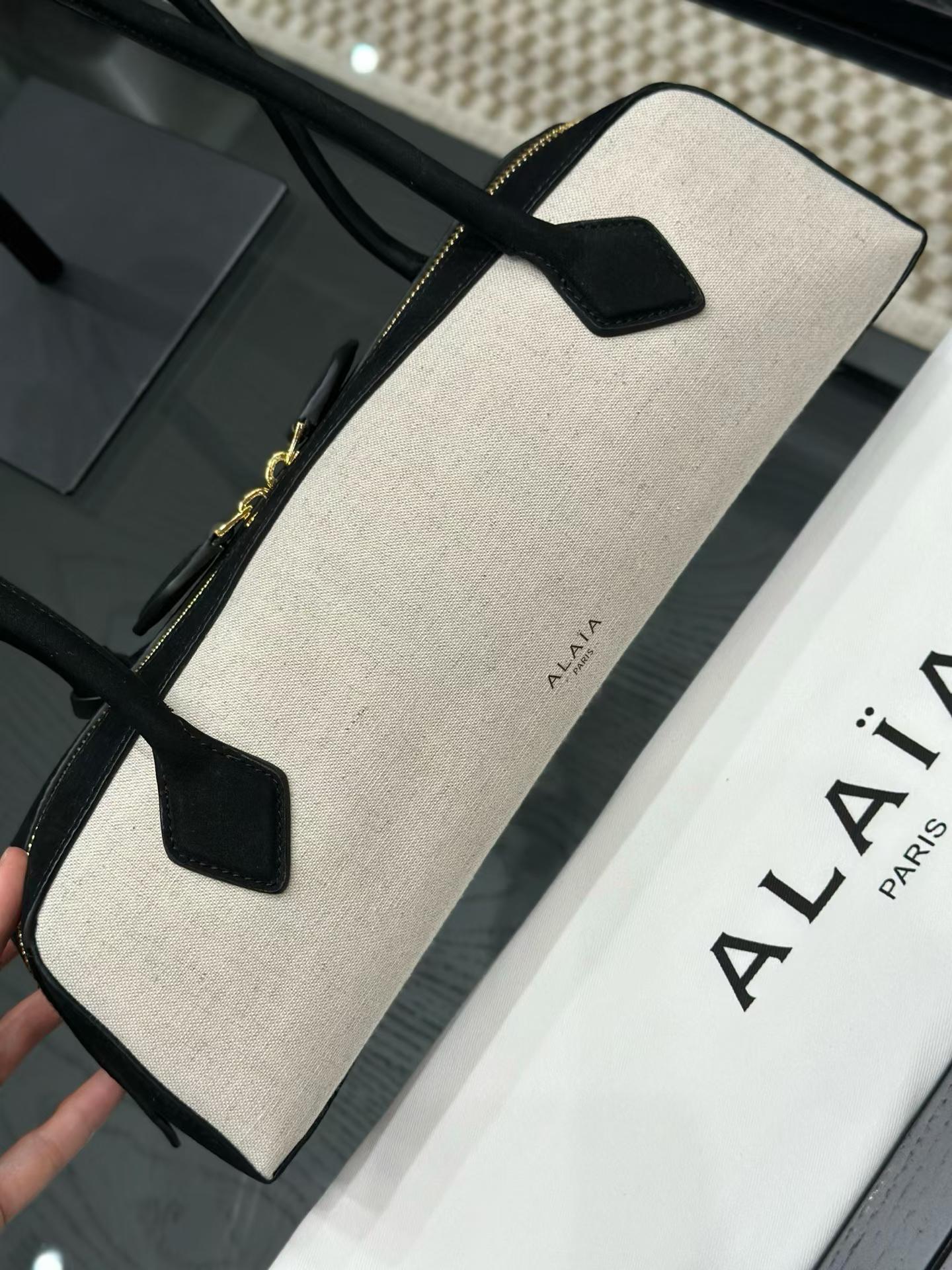 Alaïa Le Teckel Medium Bag In Canvas view 11