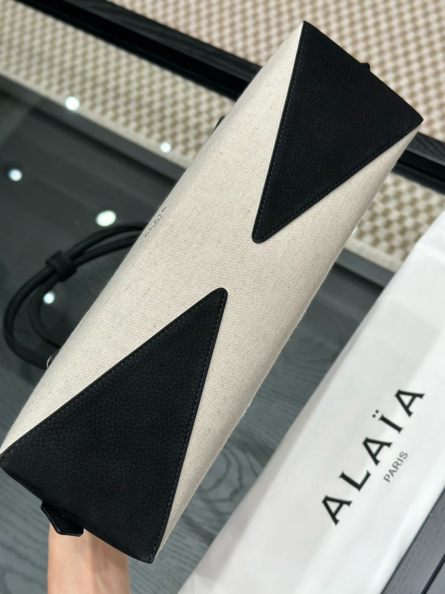 Alaïa Le Teckel Medium Bag In Canvas view 13