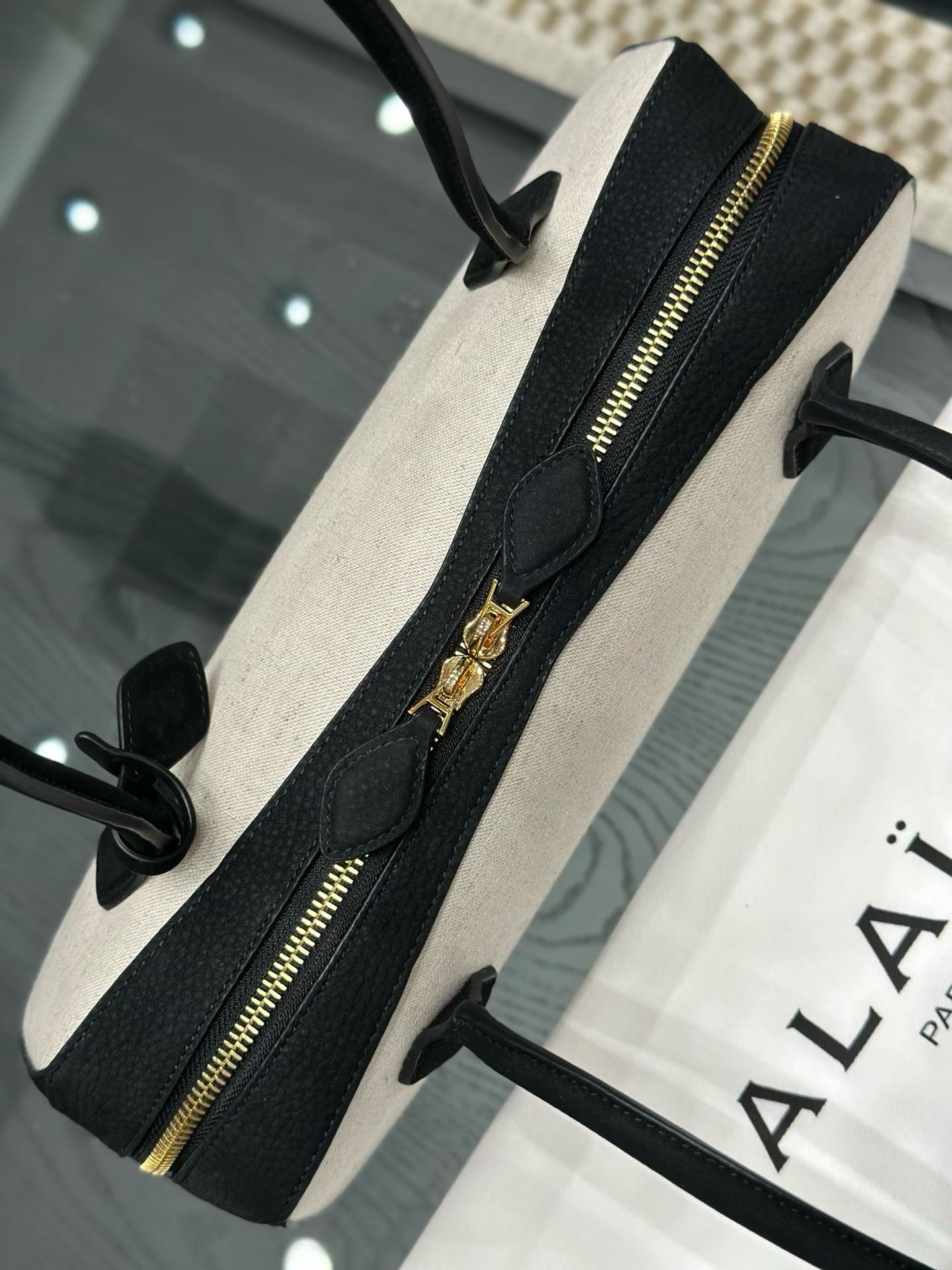 Alaïa Le Teckel Medium Bag In Canvas view 16
