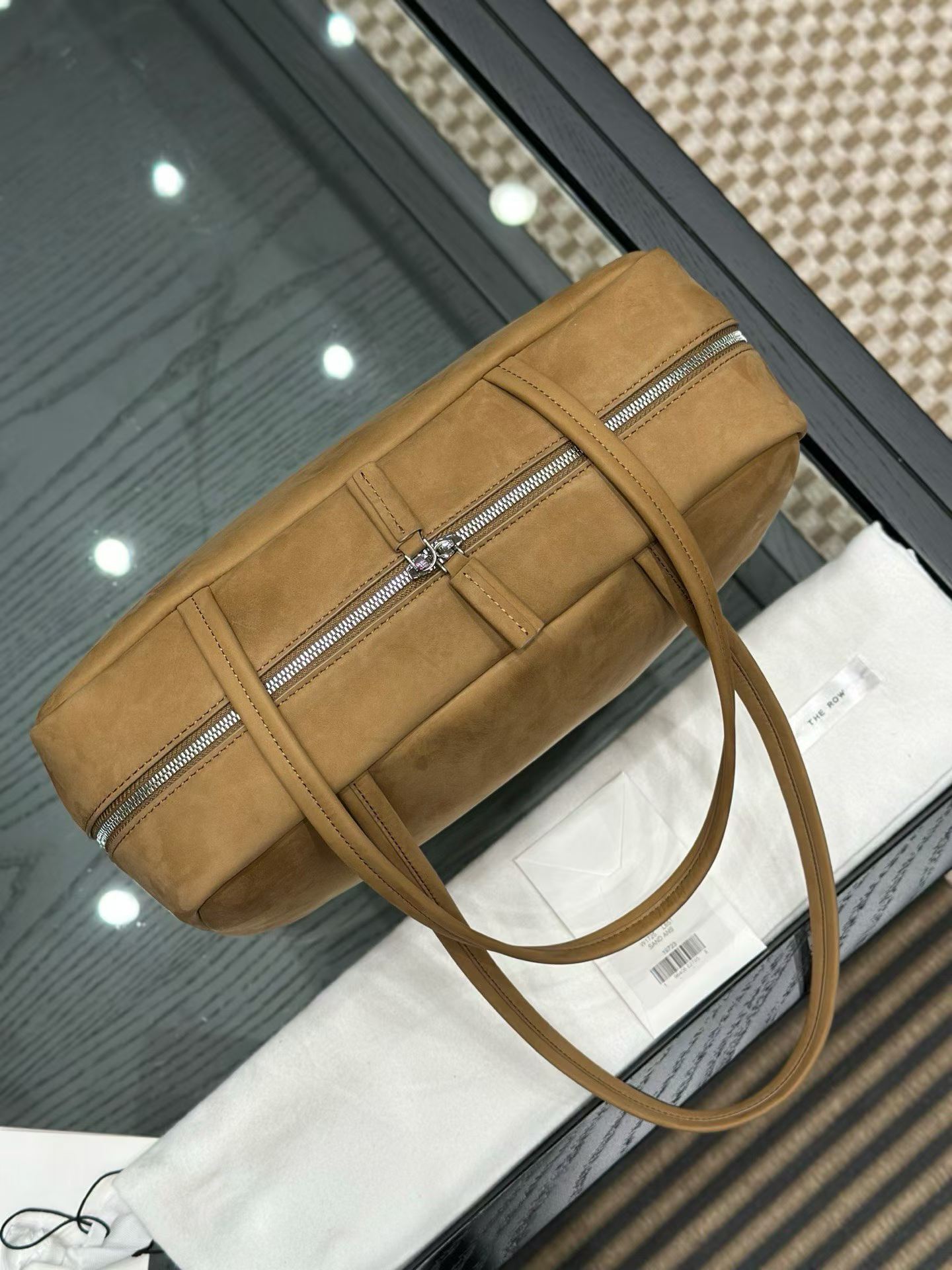 The Row Astra Leather Bowling Bag view 10