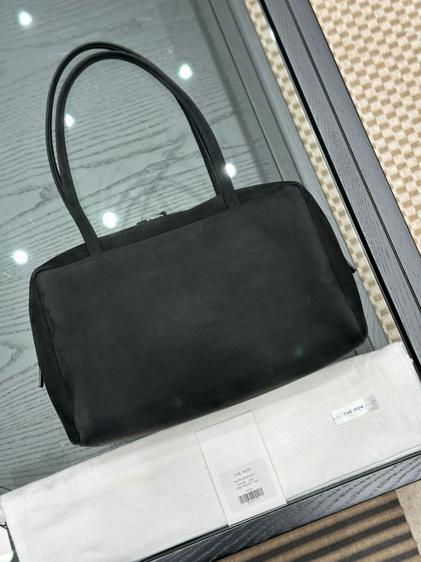 The Row Astra Leather Bowling Bag view 3