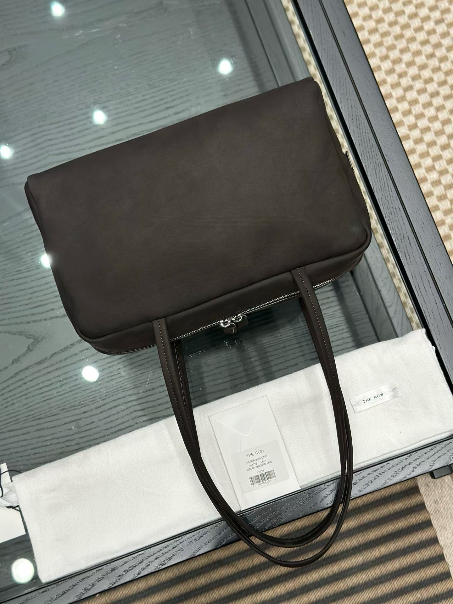 The Row Astra Leather Bowling Bag view 5