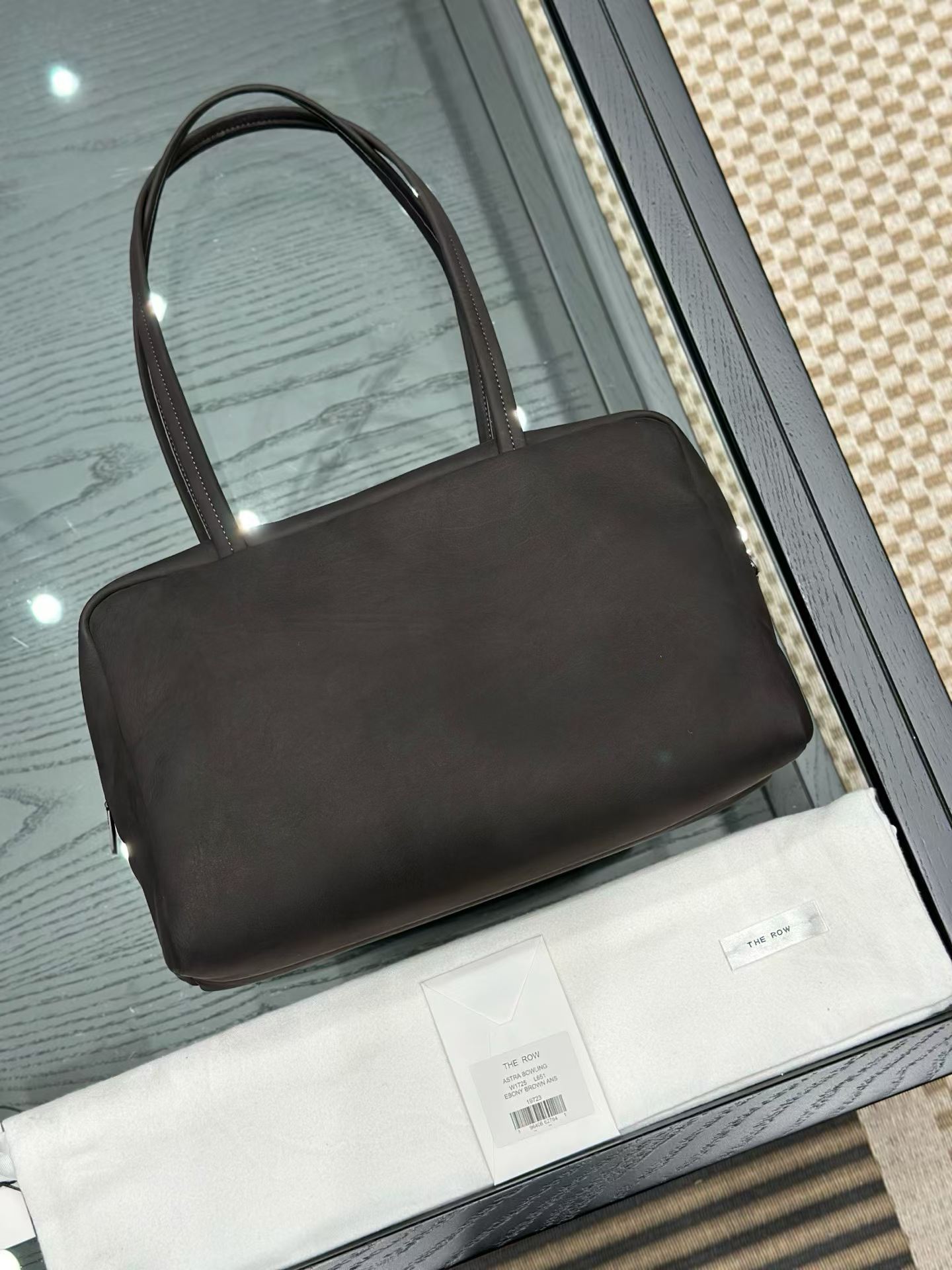 The Row Astra Leather Bowling Bag view 6