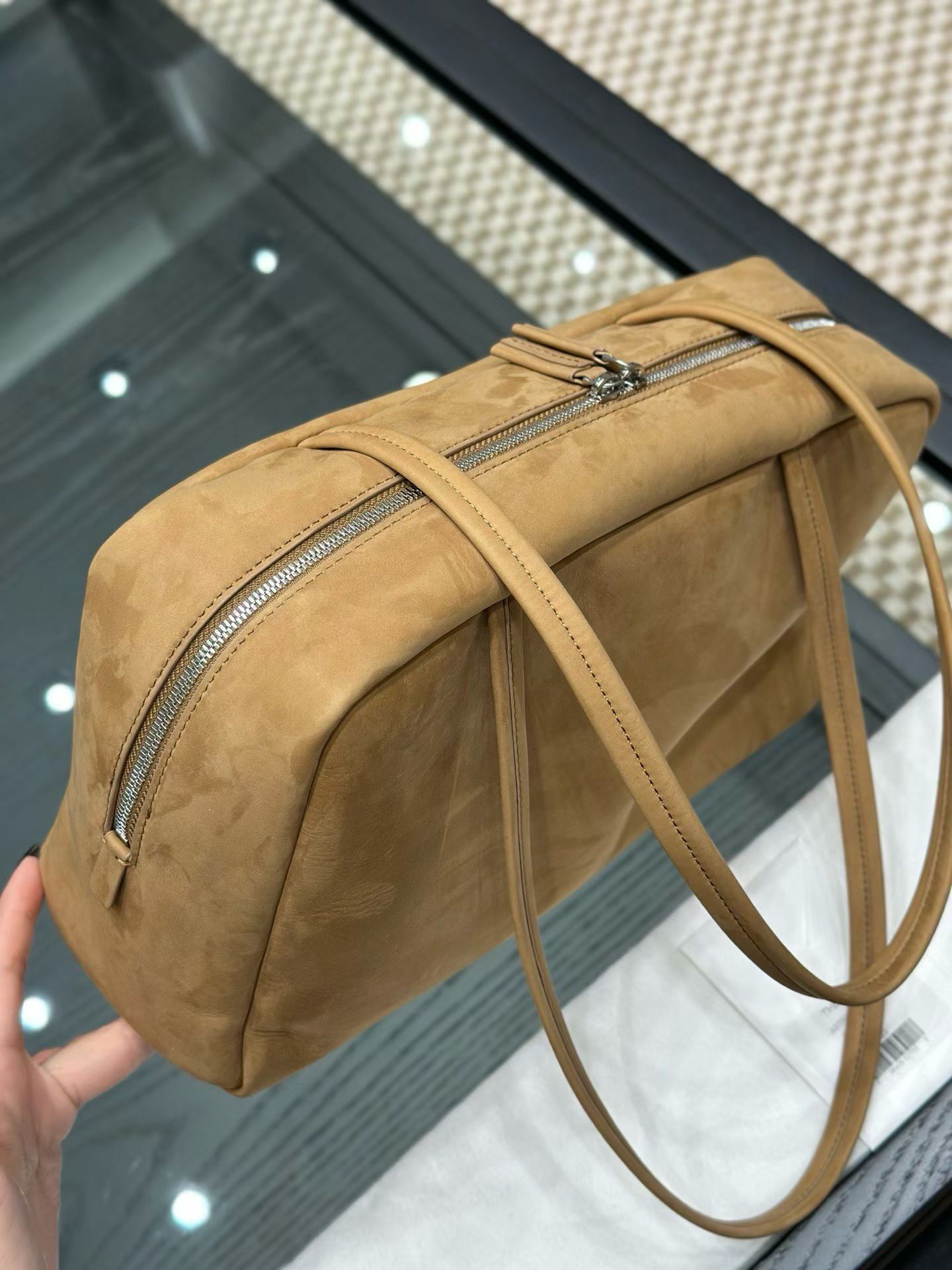 The Row Astra Leather Bowling Bag view 9
