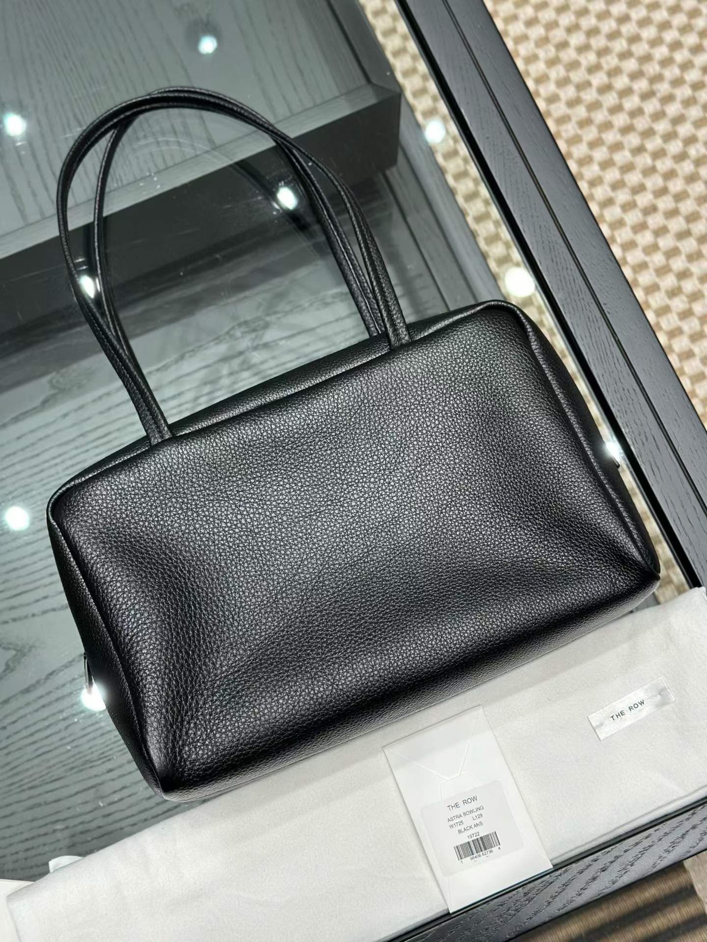 The Row Astra Leather Bowling Bag view 1