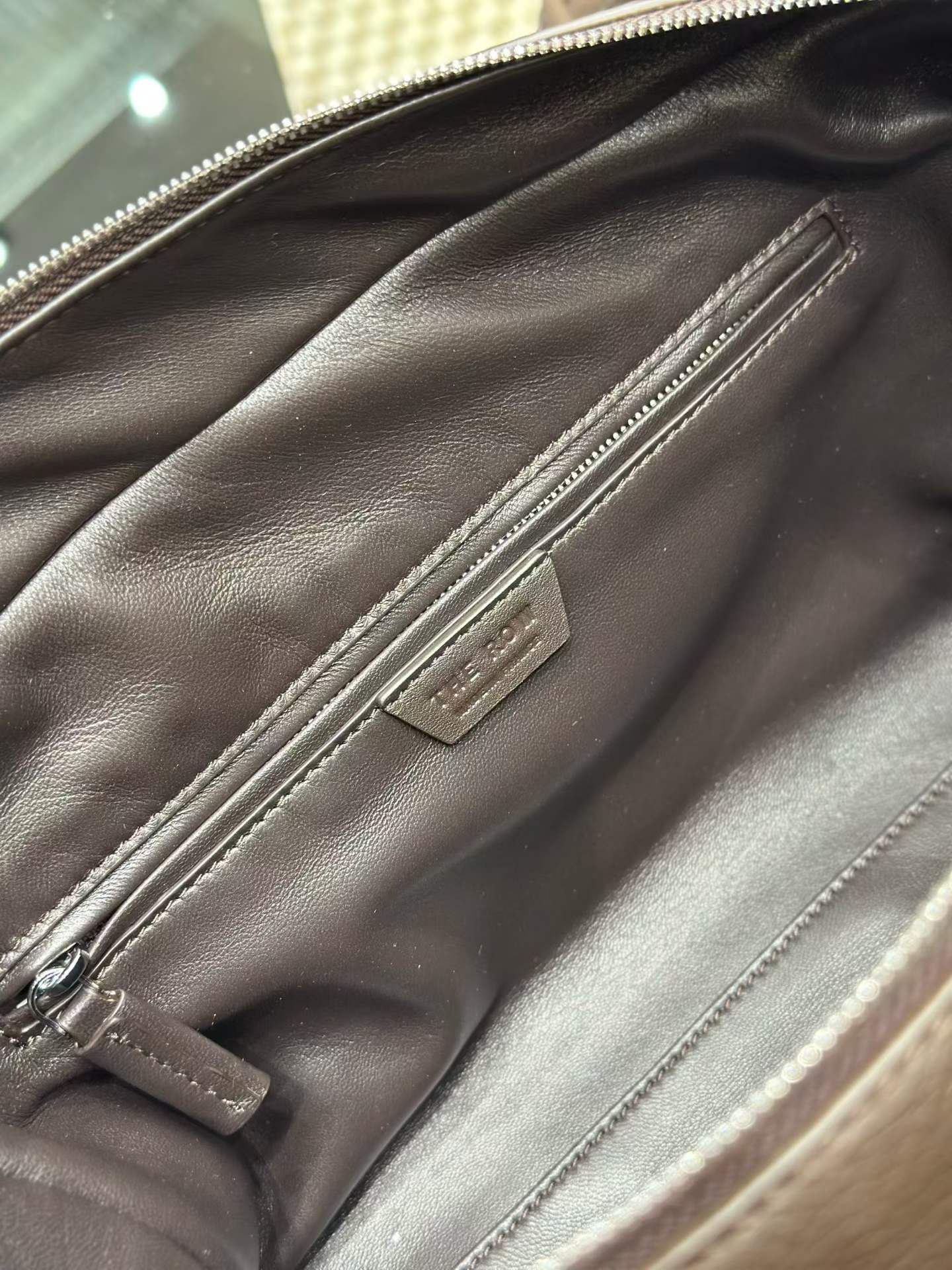 The Row Astra Leather Bowling Bag view 10
