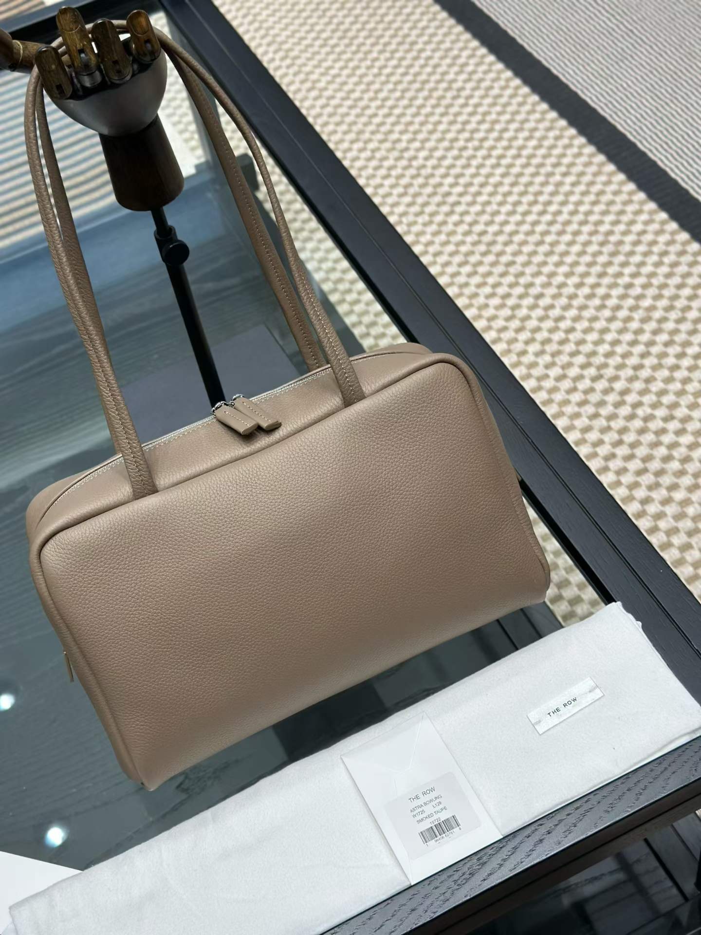 The Row Astra Leather Bowling Bag view 11