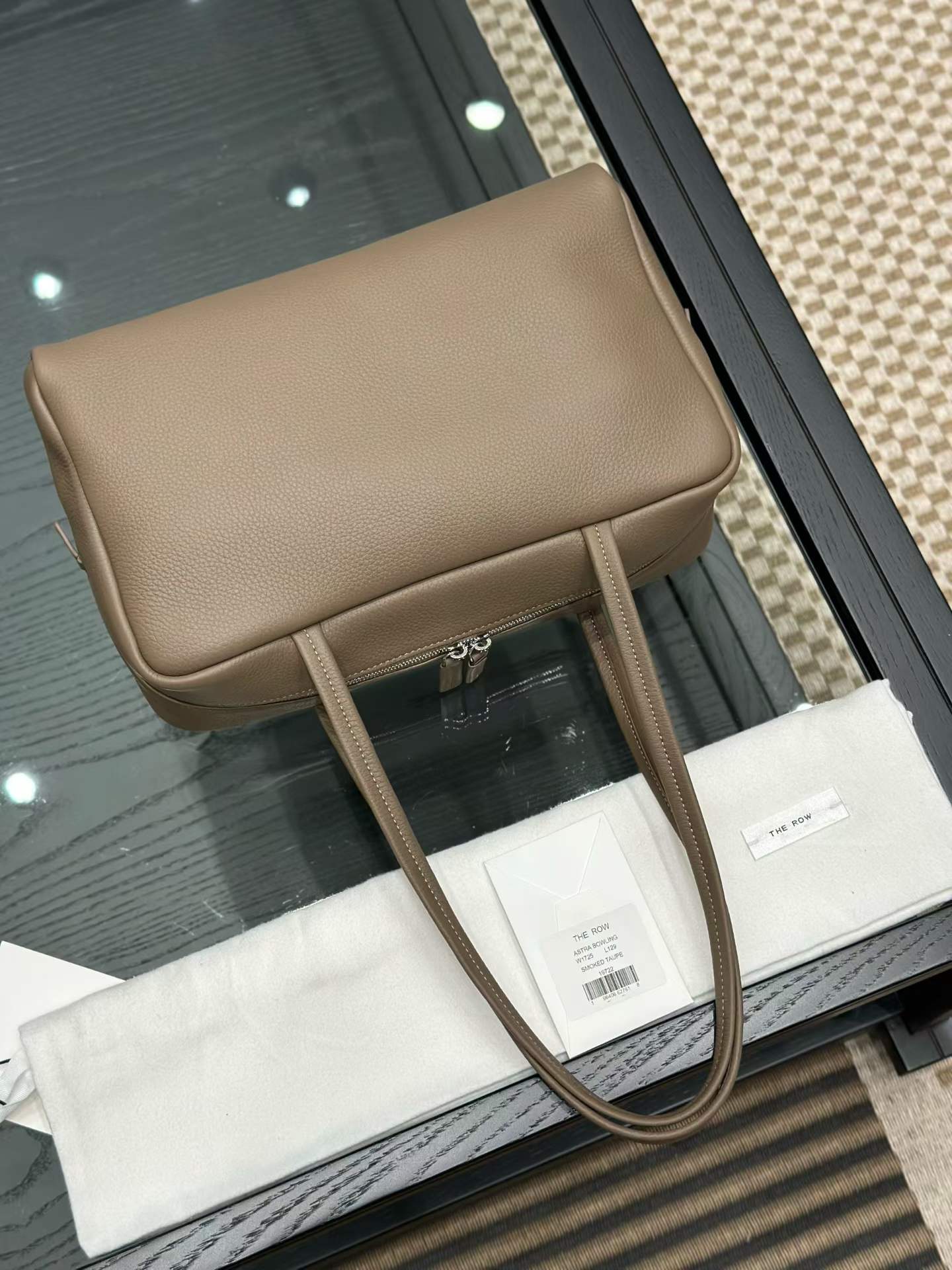 The Row Astra Leather Bowling Bag view 12