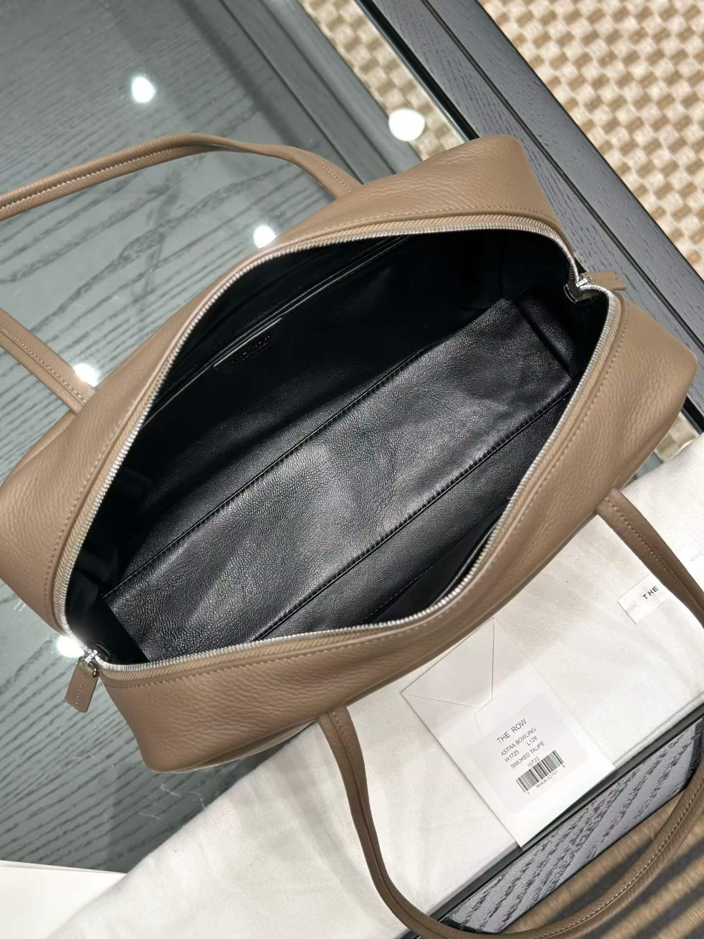 The Row Astra Leather Bowling Bag view 13