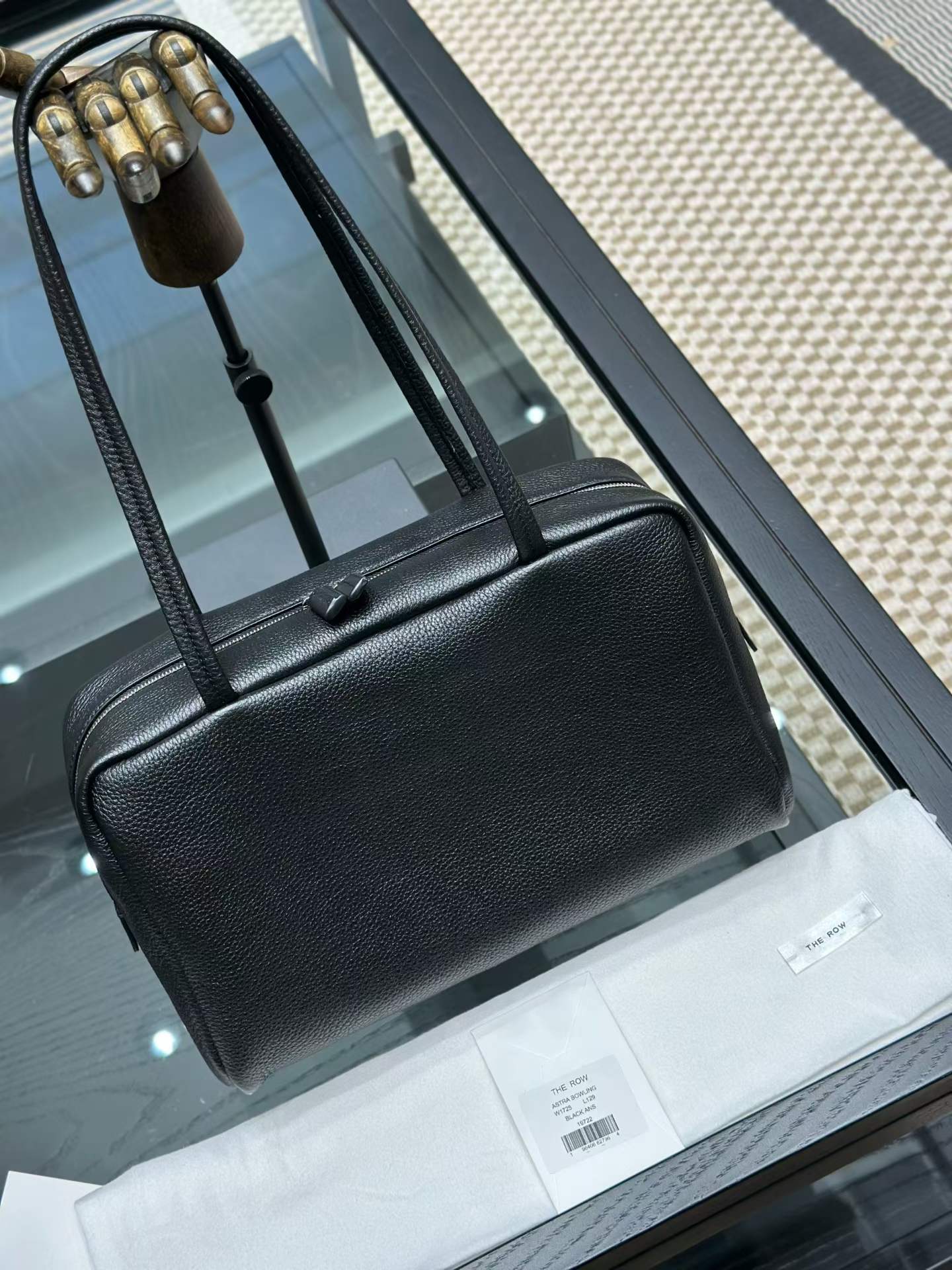 The Row Astra Leather Bowling Bag view 14