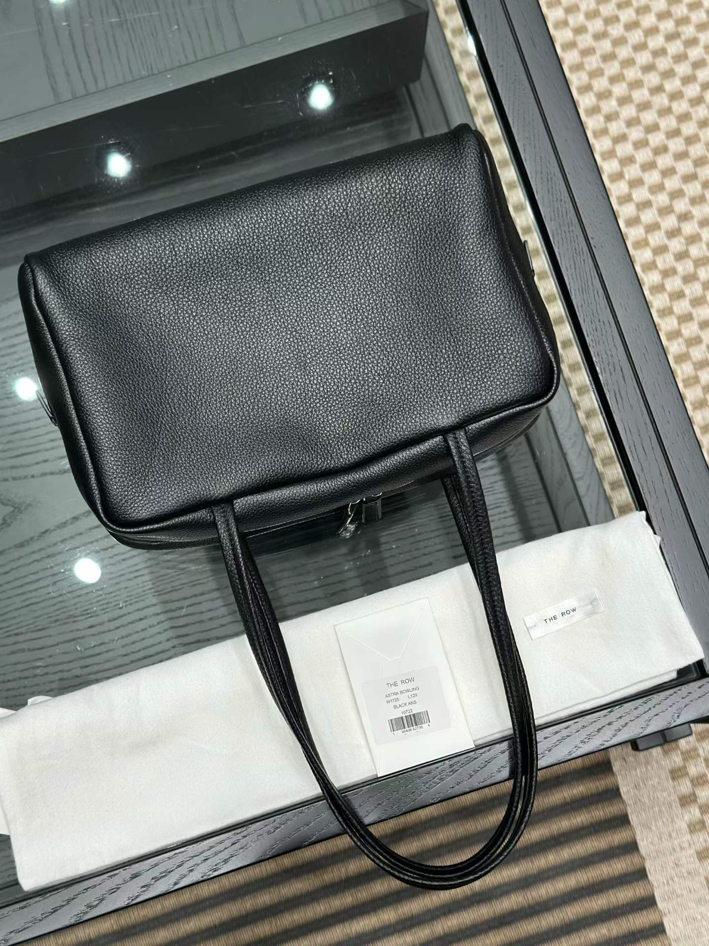 The Row Astra Leather Bowling Bag view 15