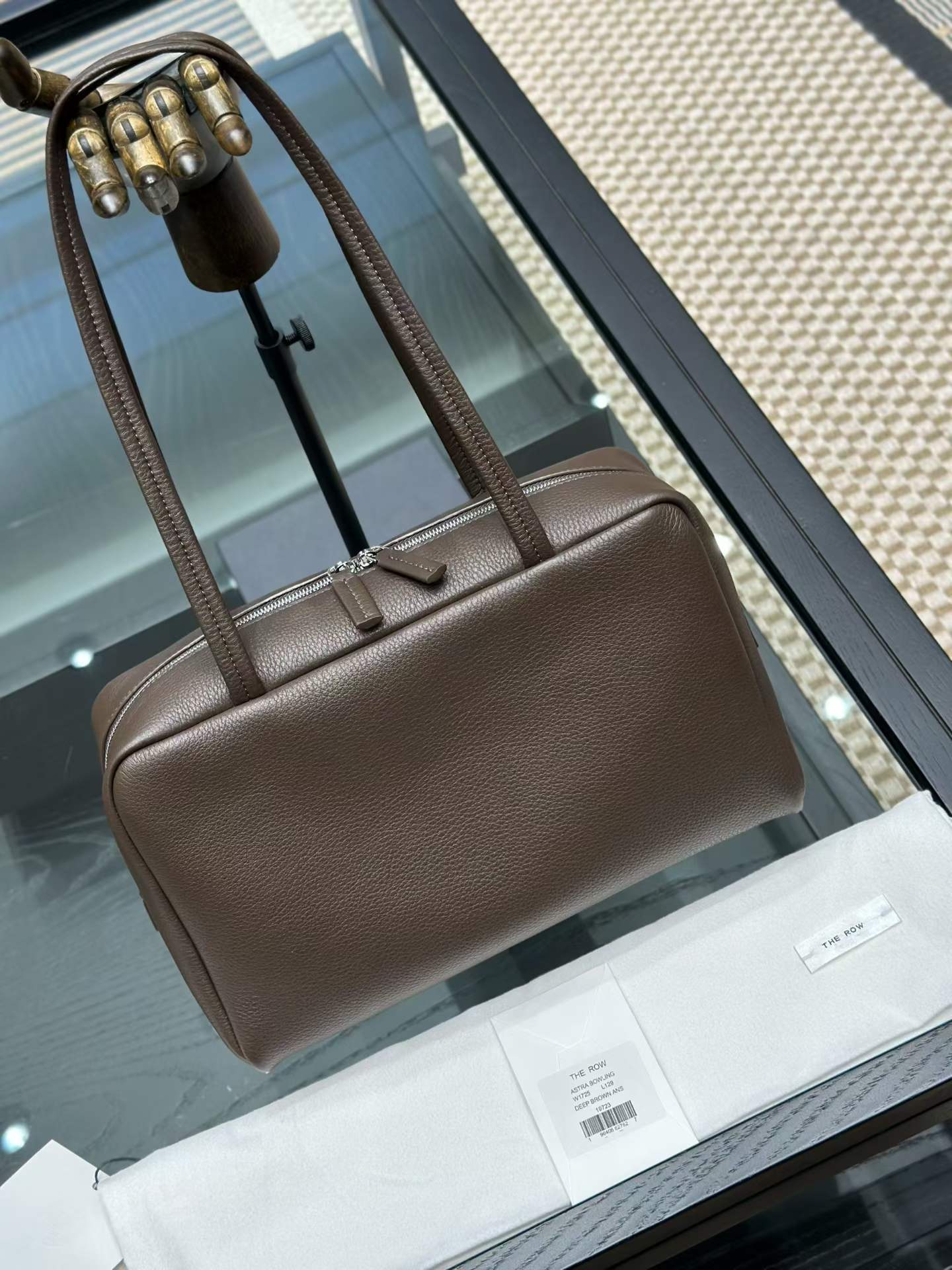 The Row Astra Leather Bowling Bag view 2
