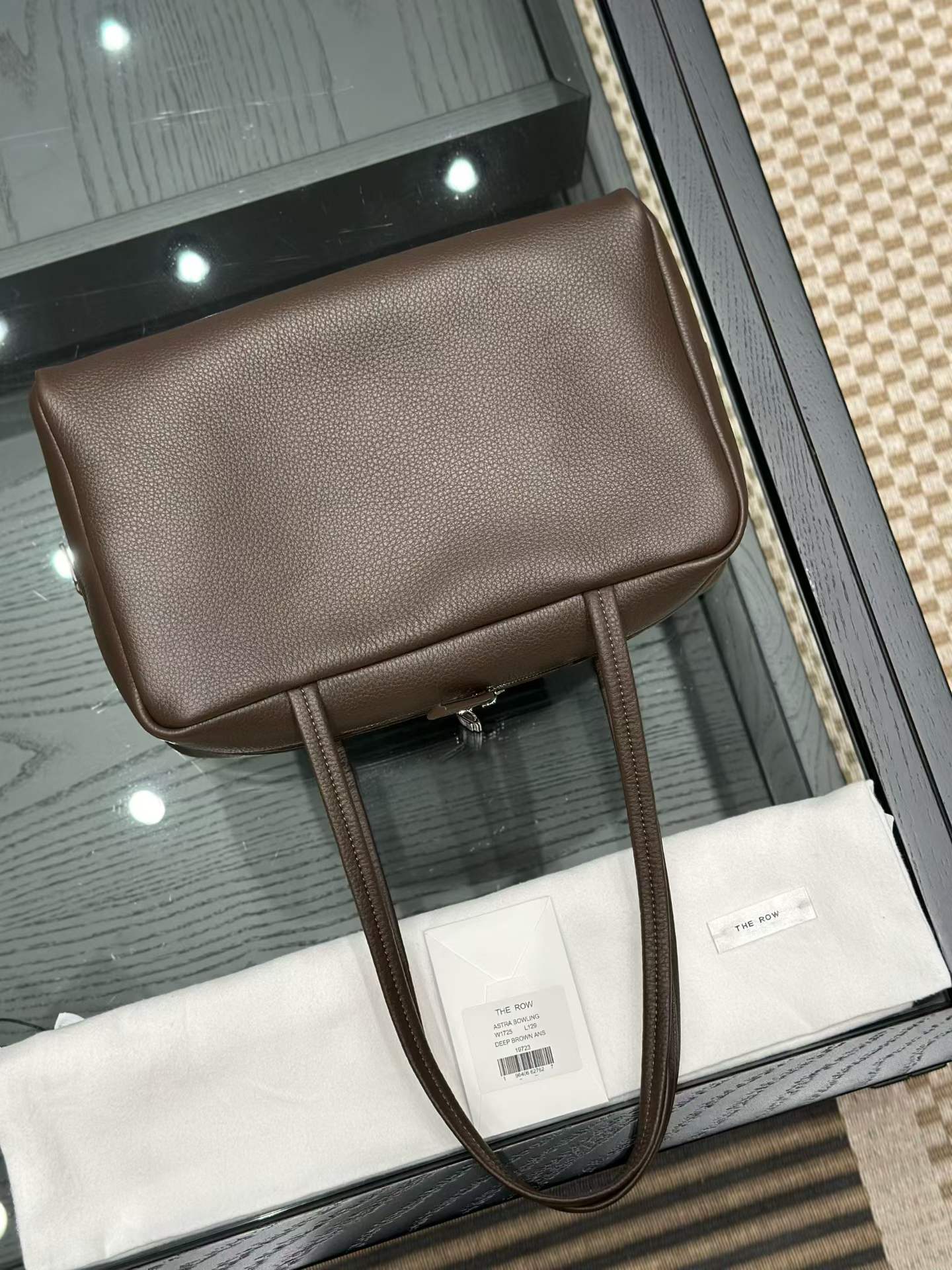 The Row Astra Leather Bowling Bag view 3