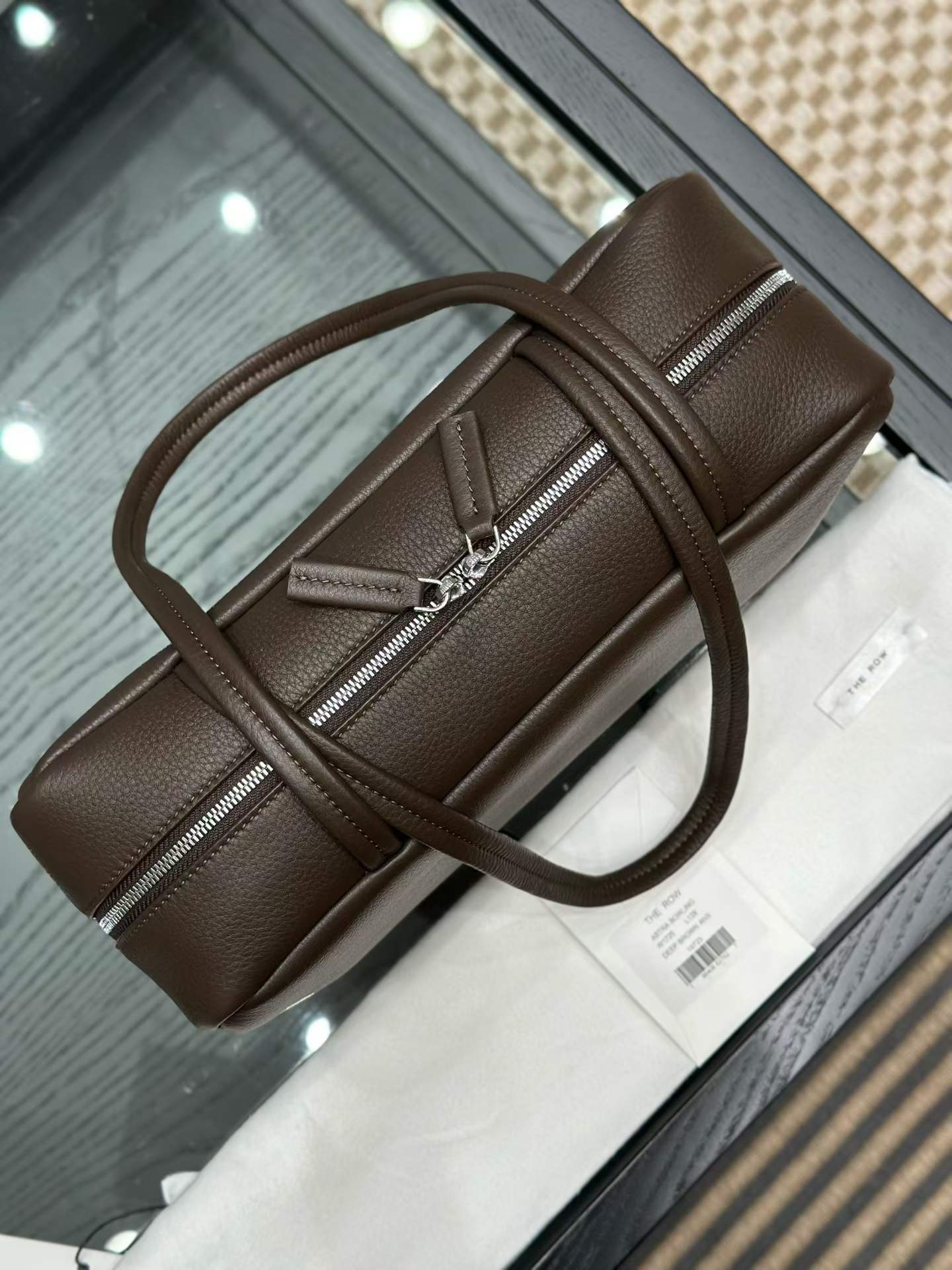 The Row Astra Leather Bowling Bag view 5