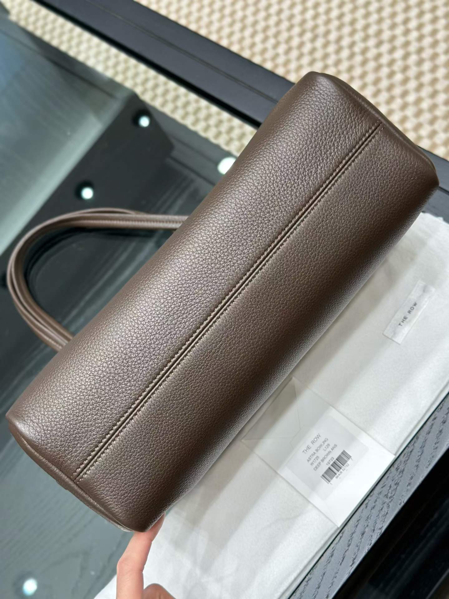 The Row Astra Leather Bowling Bag view 7