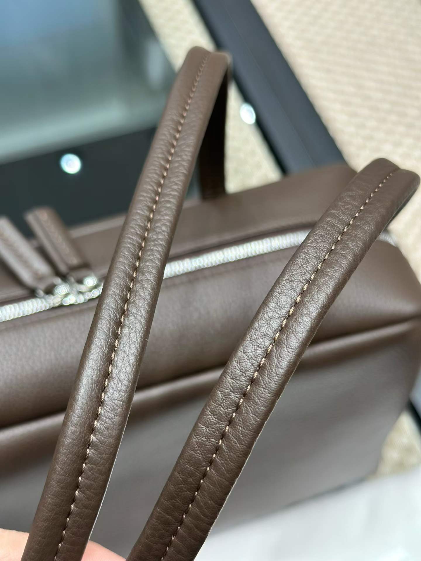 The Row Astra Leather Bowling Bag view 8