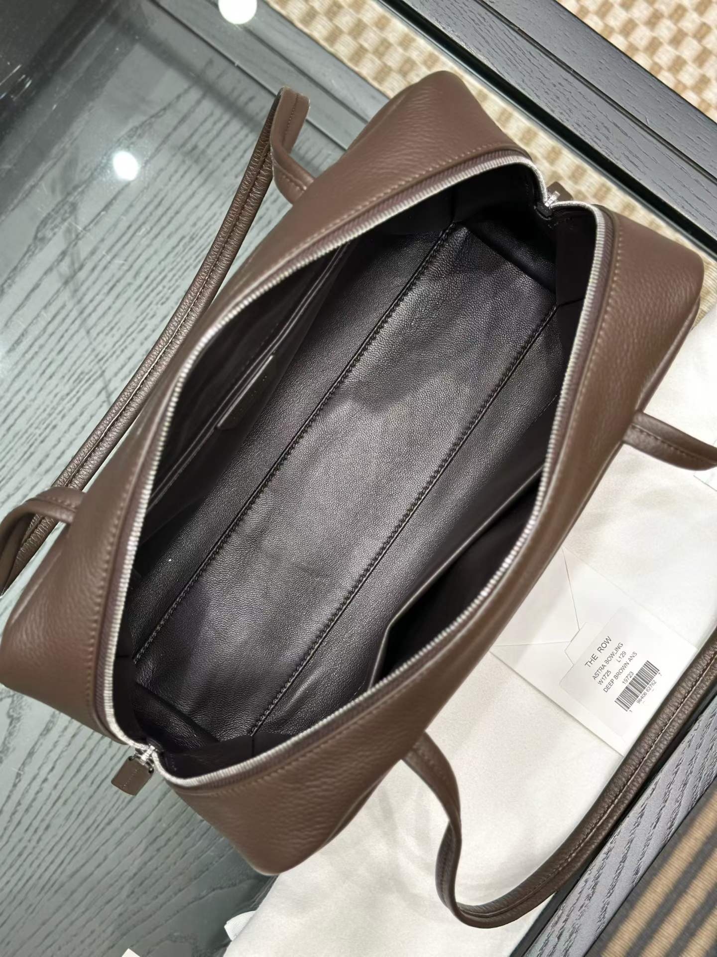 The Row Astra Leather Bowling Bag view 9