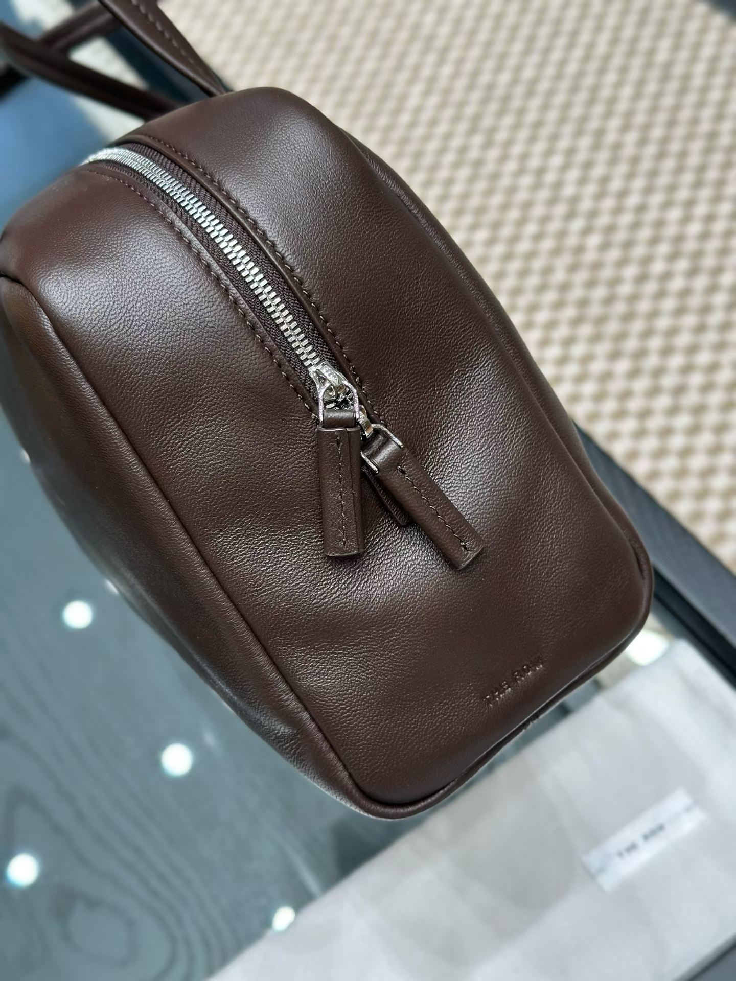 The Row Astra Leather Bowling Bag view 11