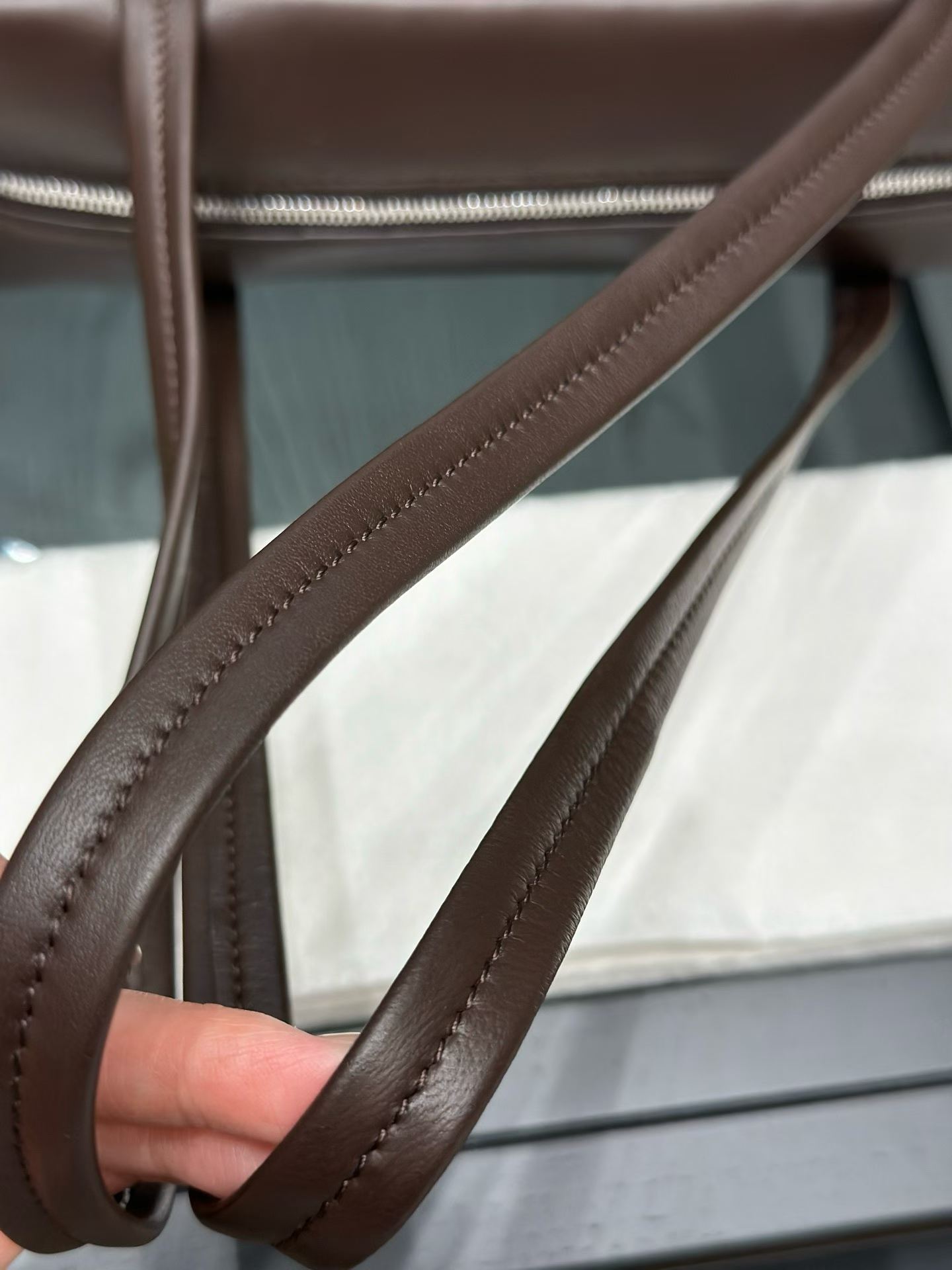 The Row Astra Leather Bowling Bag view 13