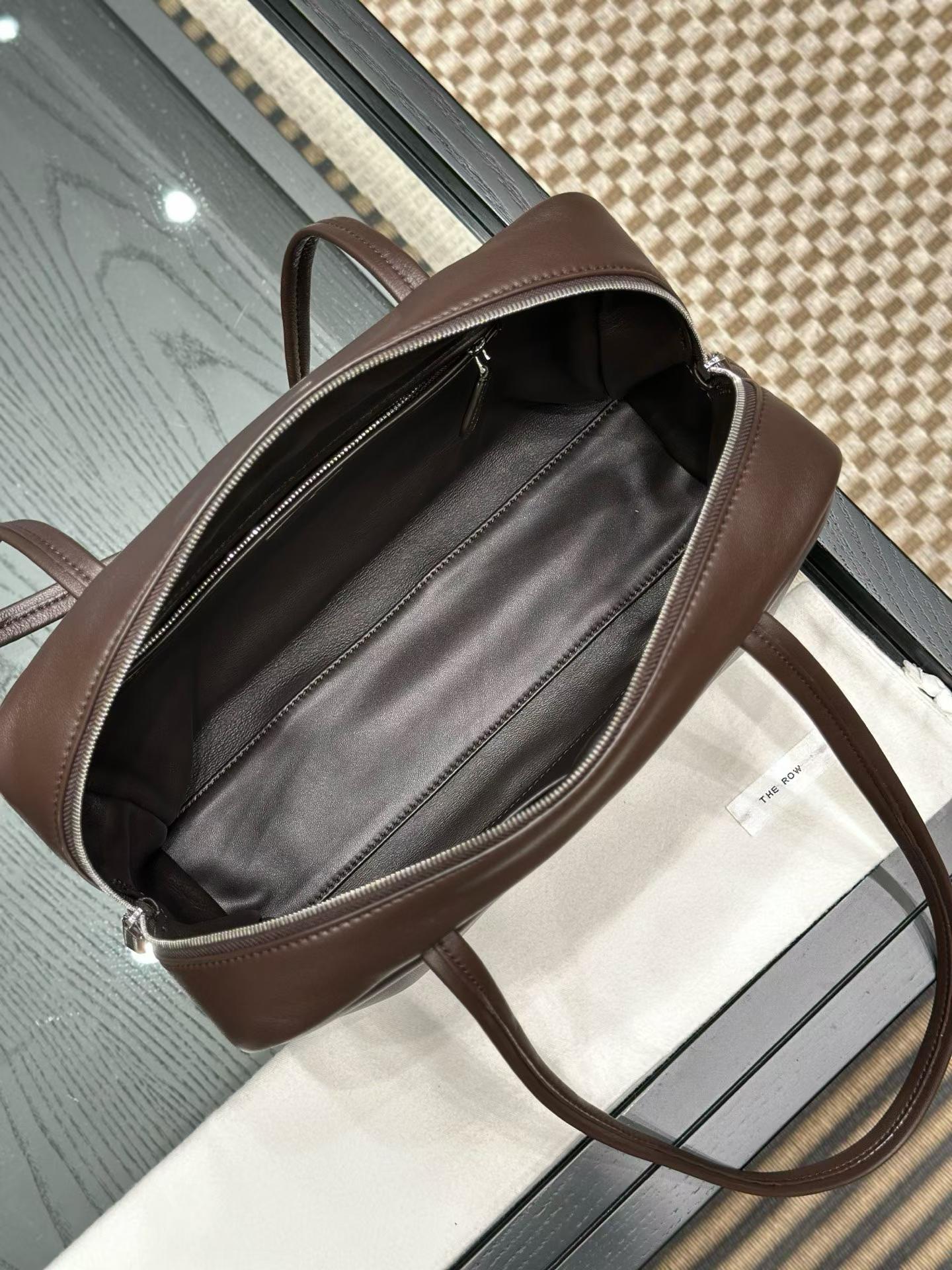 The Row Astra Leather Bowling Bag view 14