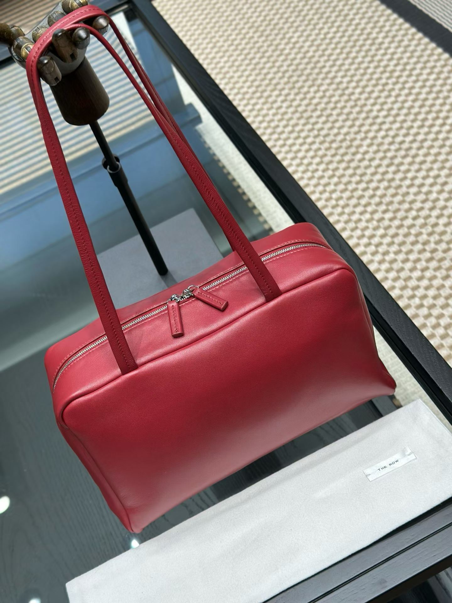 The Row Astra Leather Bowling Bag view 5
