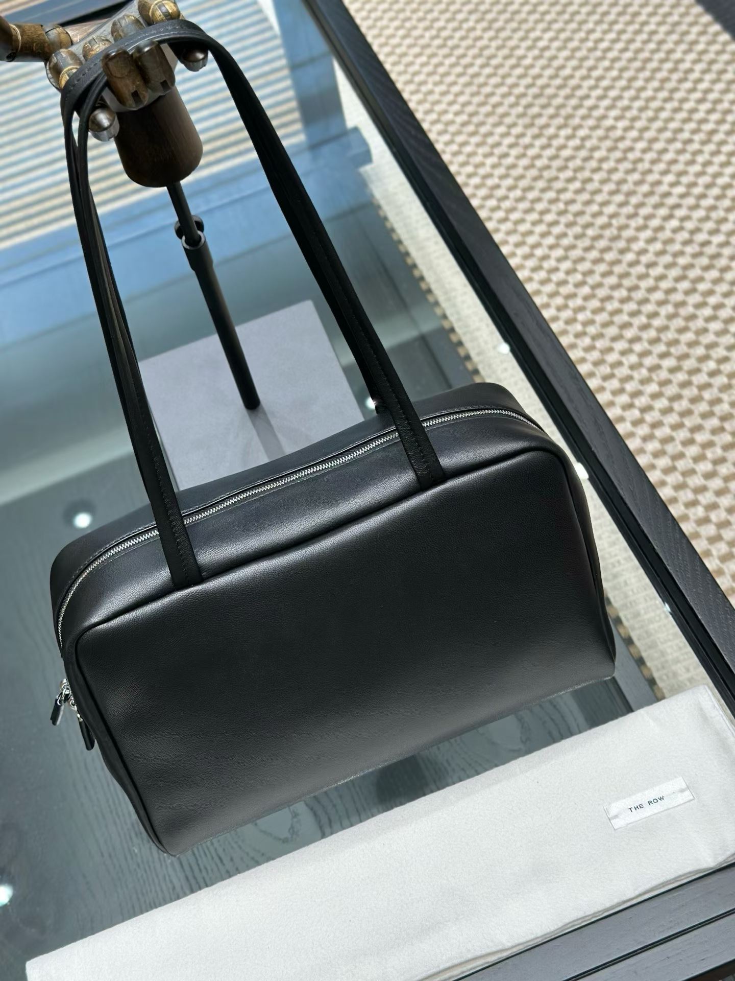 The Row Astra Leather Bowling Bag view 7