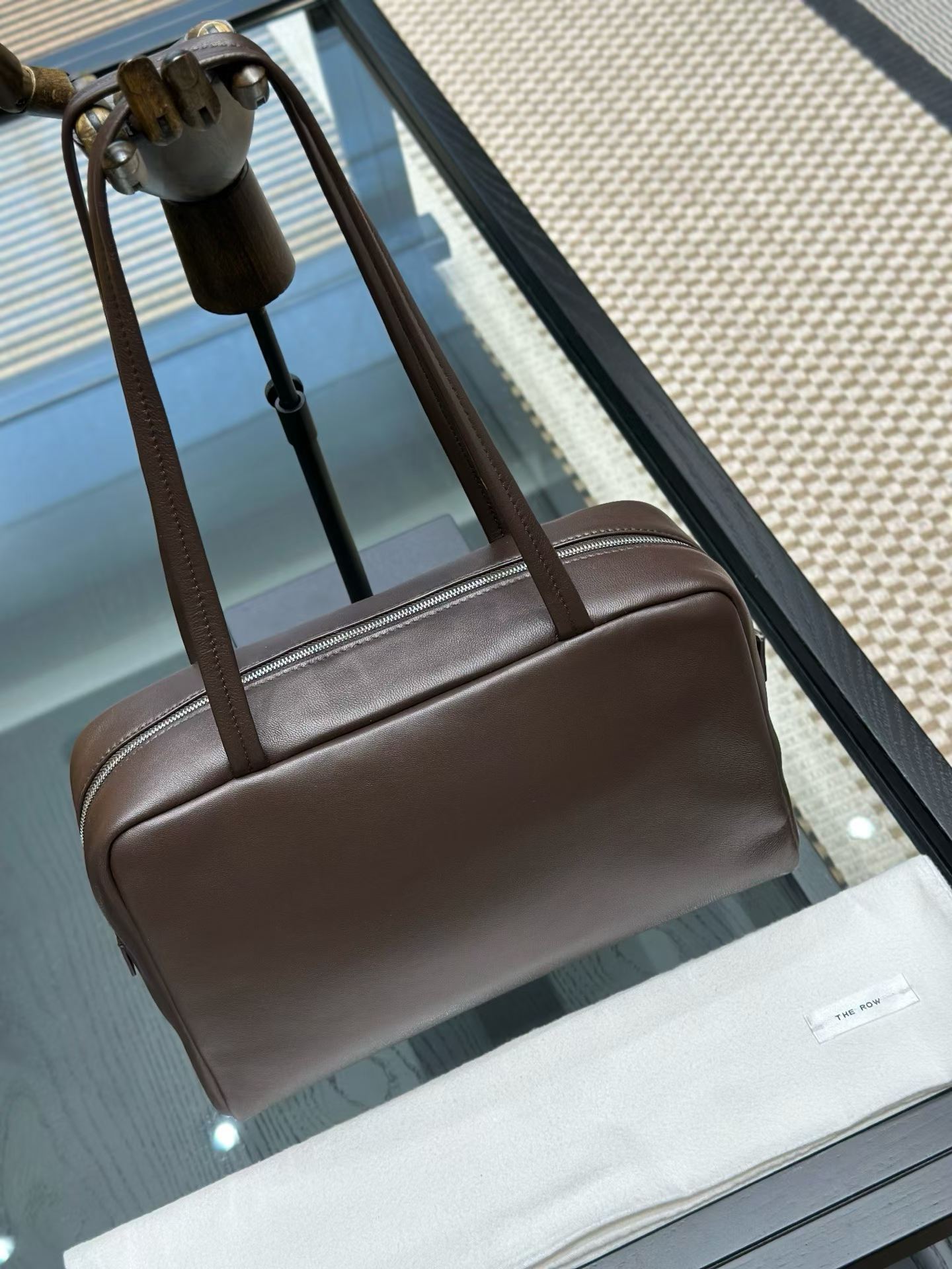 The Row Astra Leather Bowling Bag view 9