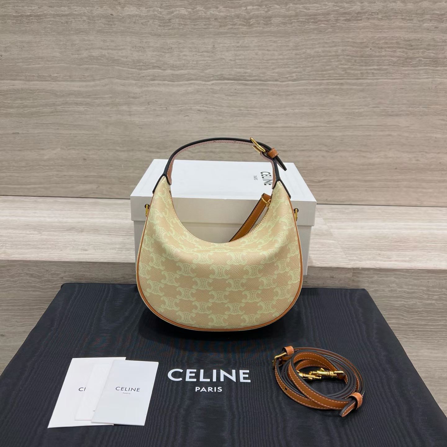 Celine Teen Lulu In Triomphe Canvas view 1