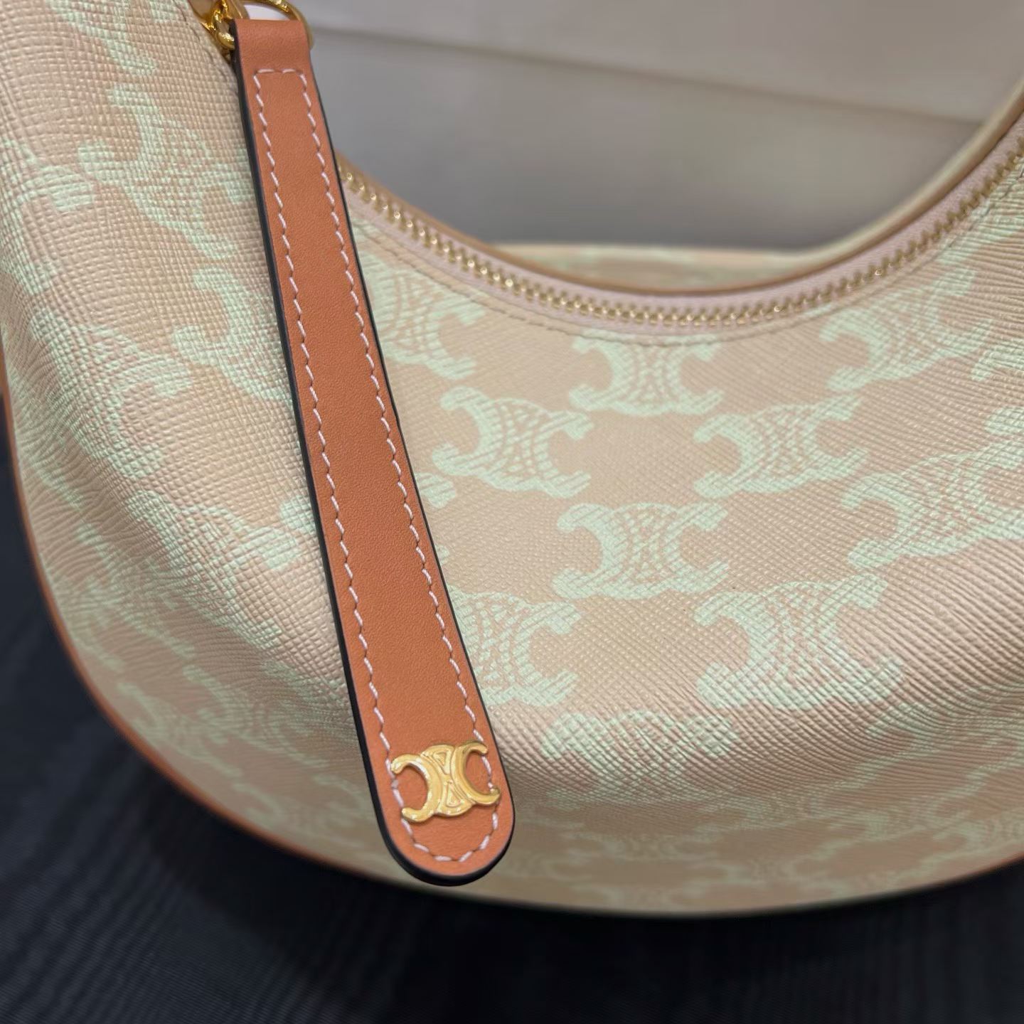Celine Teen Lulu In Triomphe Canvas view 8