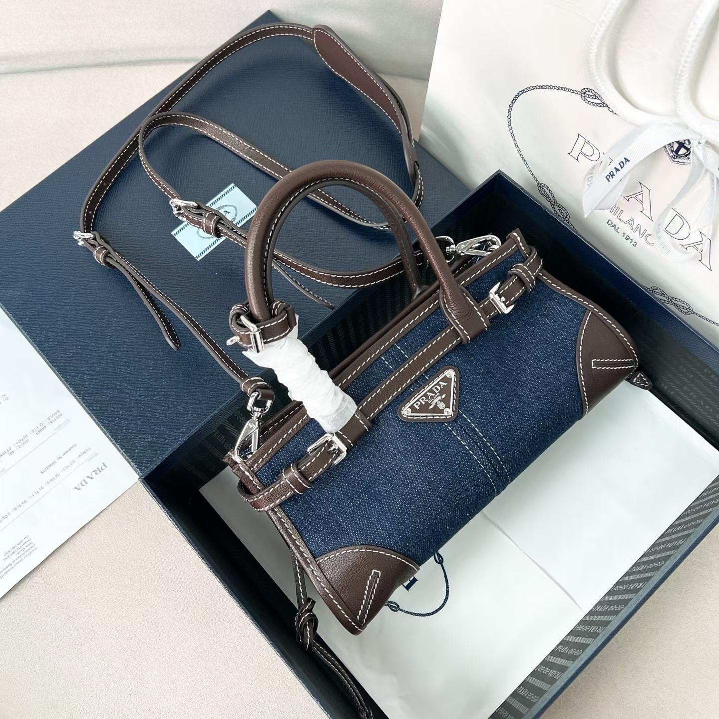 Prada Bonnie leather mini handbag view 15