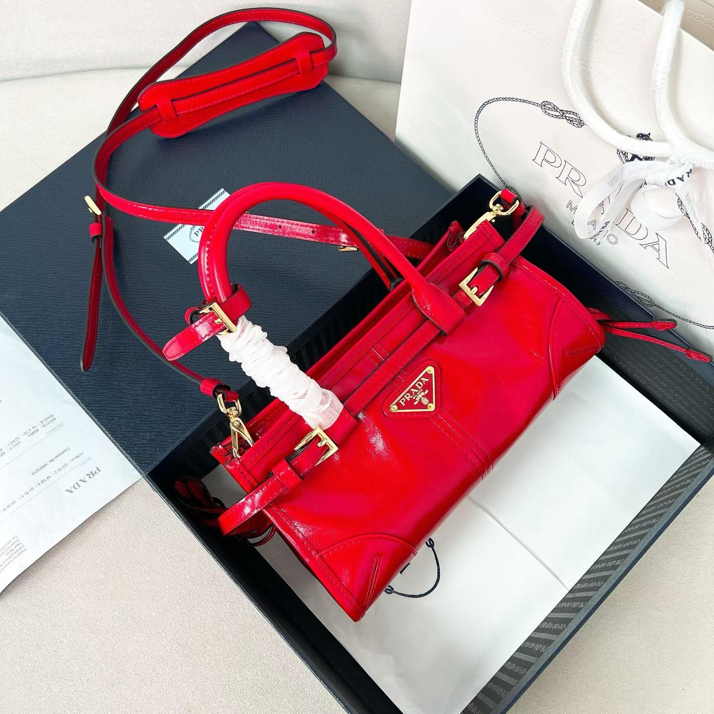 Prada Bonnie leather mini handbag view 4